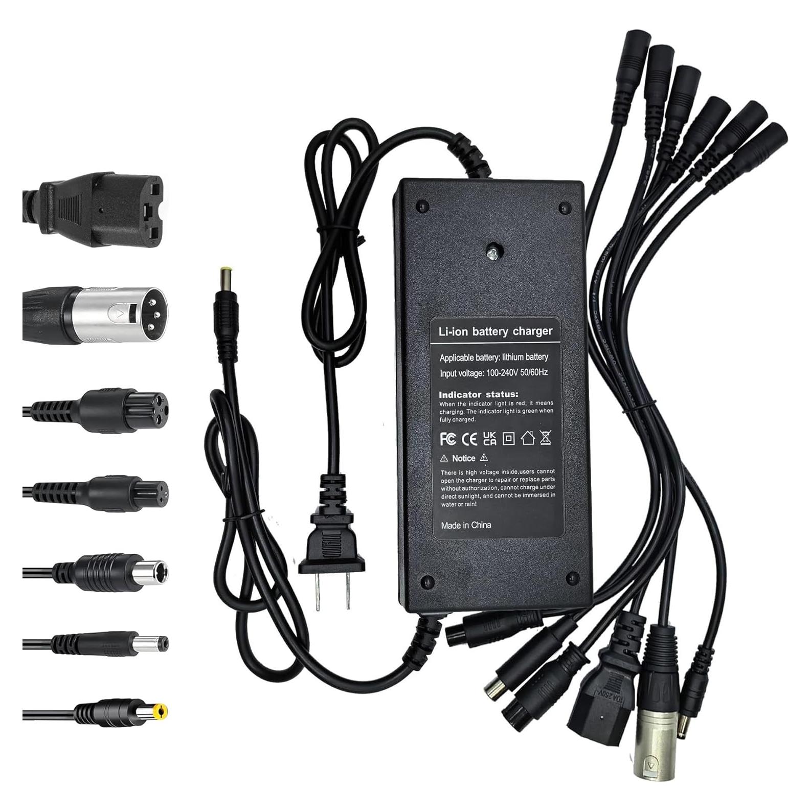 Cargador Universal 54.6V 3A para Batería de Litio 48V