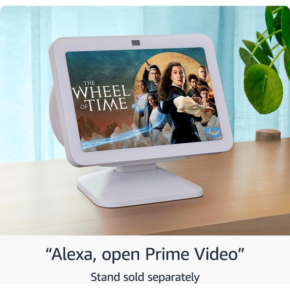 Like-New Amazon Echo Show 8 (newest model), With Spatial Audio, Smart Home Hub, and Alexa, Glacier White