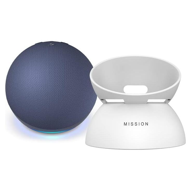 Echo Dot (5th Gen) Deep Sea Blue with Battery Base