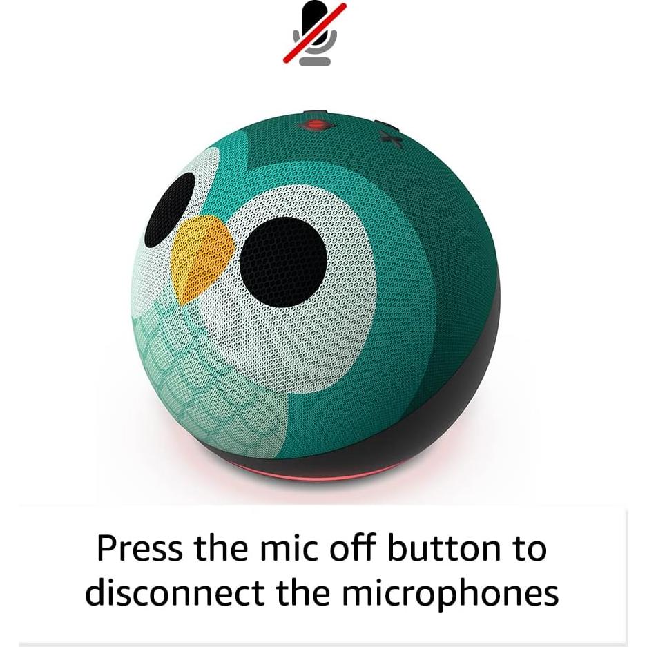 Echo Dot (5th Gen) Kids Owl with Echo Glow