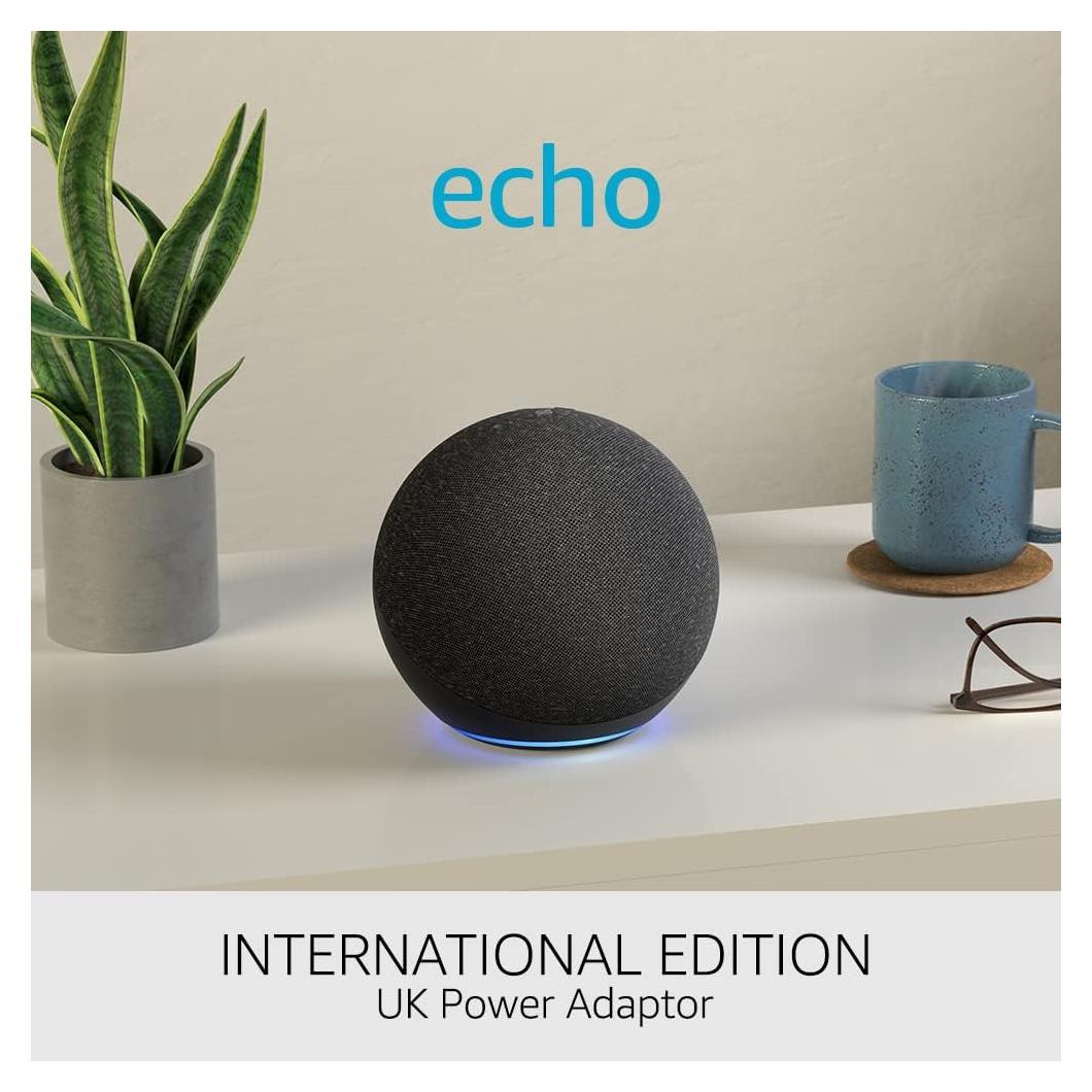 Echo (4th generation) International Version | With premium sound, smart home hub and Alexa | Charcoal