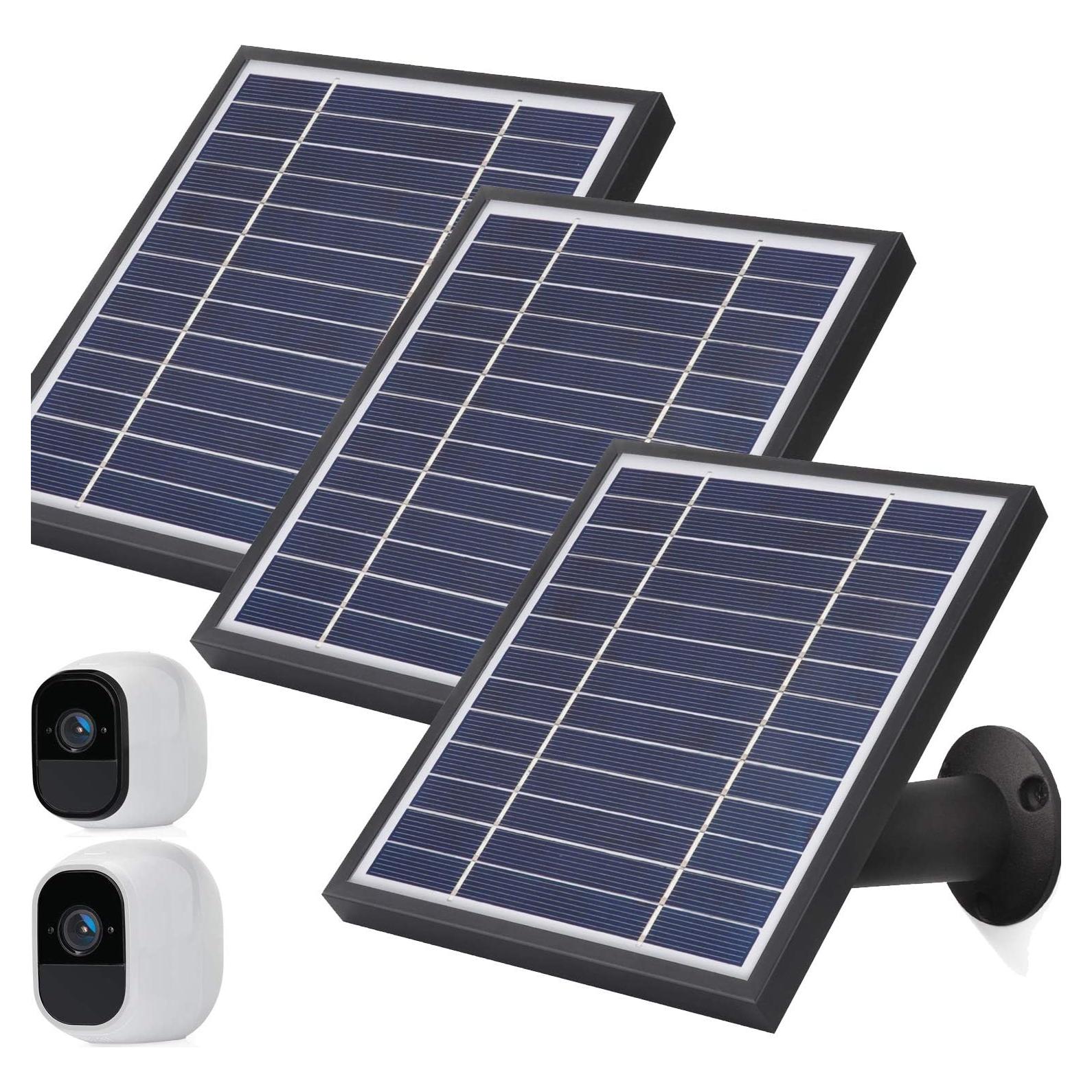 Panel Solar iTODOS para Cámaras Arlo Pro y Pro2 - 3 Paquete, 2600mAh