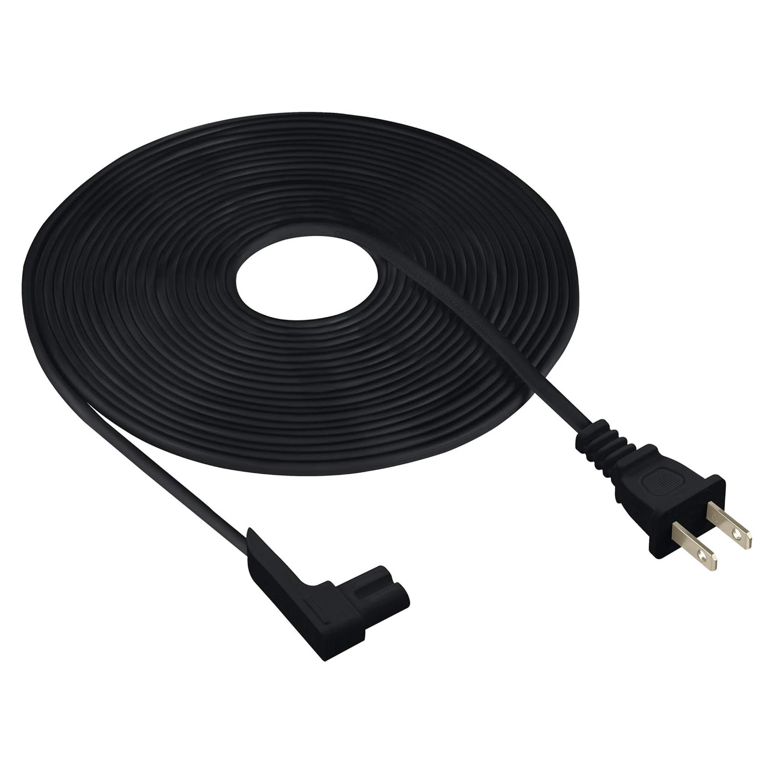 Cable de Alimentación Extra Largo Vebner 7.62m Negro para Sonos