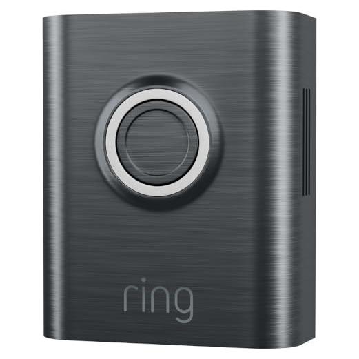 Ring Metallic Interchangeable Faceplate for Doorbells - Battery Doorbell Plus, Battery Doorbell Pro - Brushed Graphite