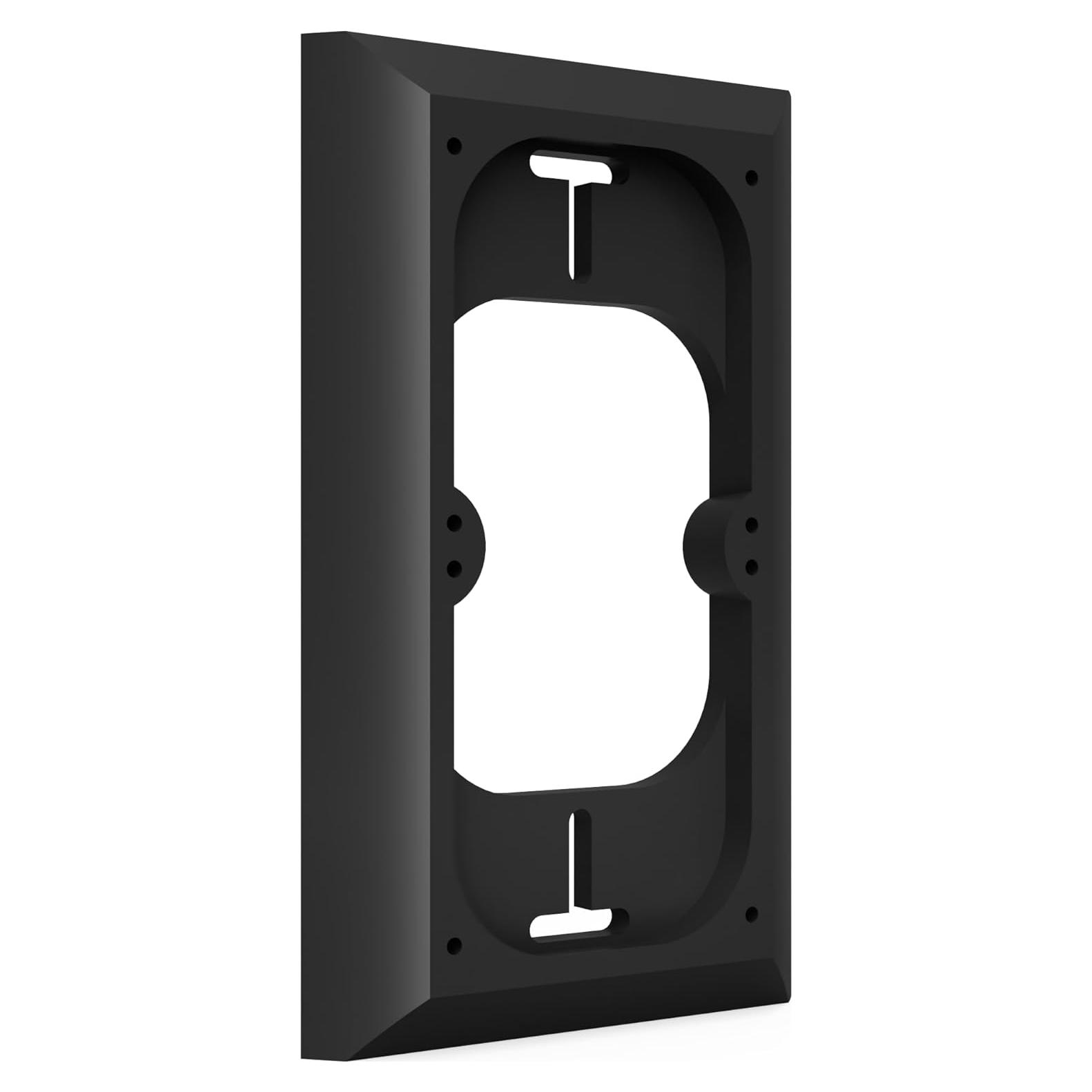 Montaje de Placa de Pared para Timbre RING - Negro - 14.6x8.9 cm
