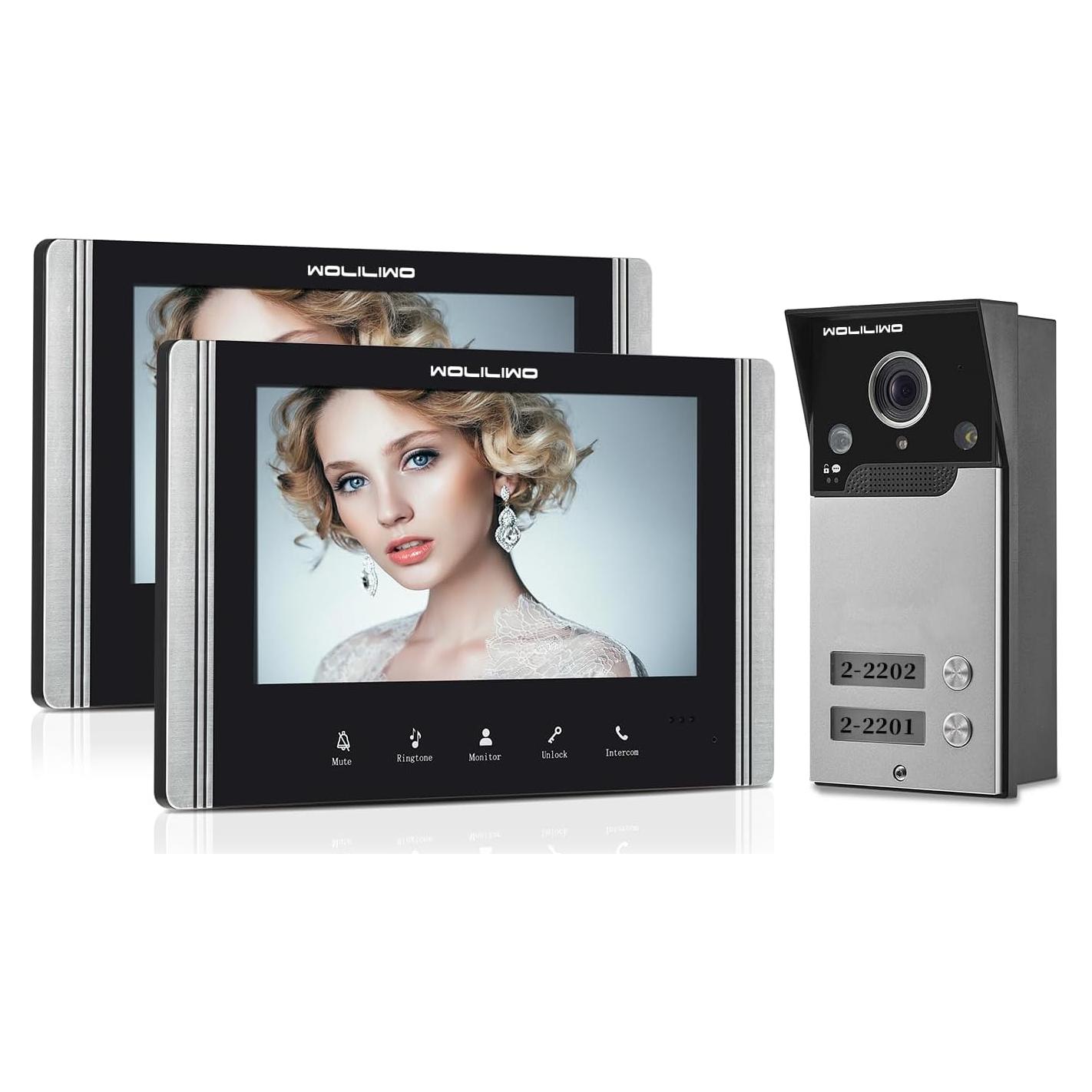 Intercomunicador Video WOLILIWO 7" HD 1-Cámara 2-Monitores