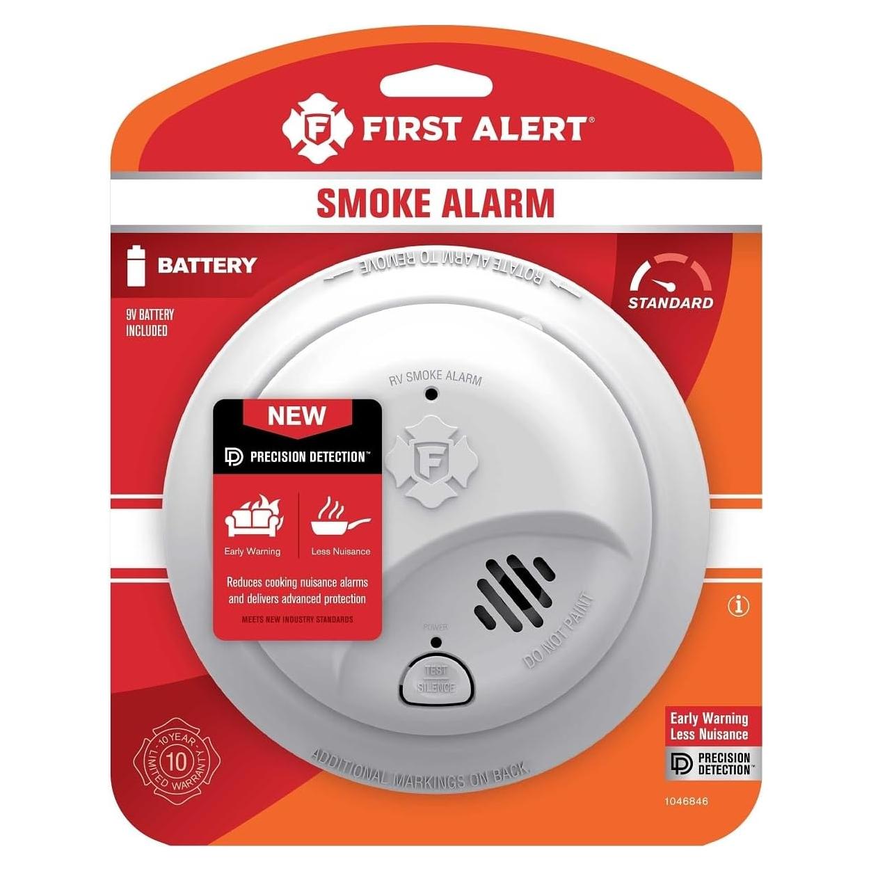 Alarma de Humo a Batería First Alert SMI100RV 10 Años Garantía