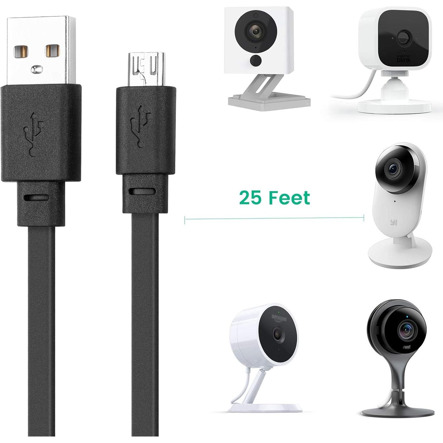 Paquete de 3 Cables Micro USB 7.62 m SMAYS Negro