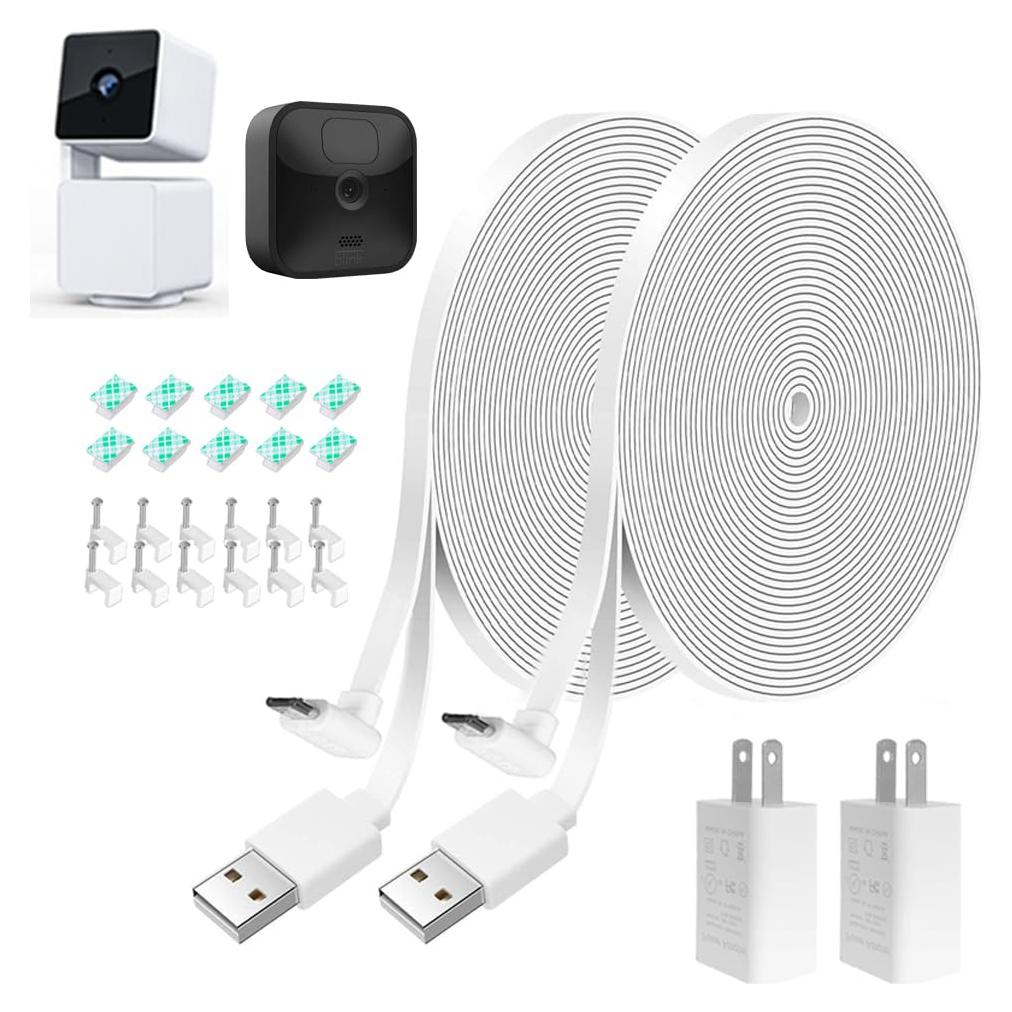 Cable de Extensión de Poder JJMASEE 7.92m para Wyze Cam y Blink