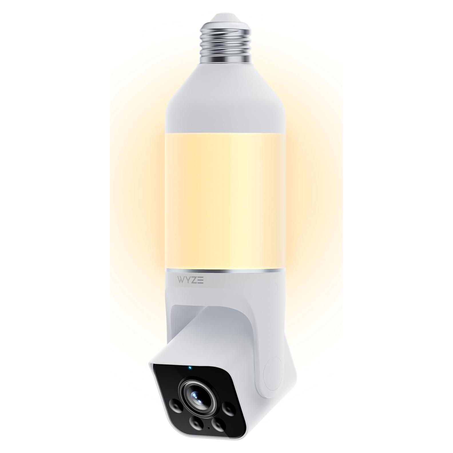 Cámara de Seguridad Bulb Cam Wyze 2K HD con Alarma y Luz LED