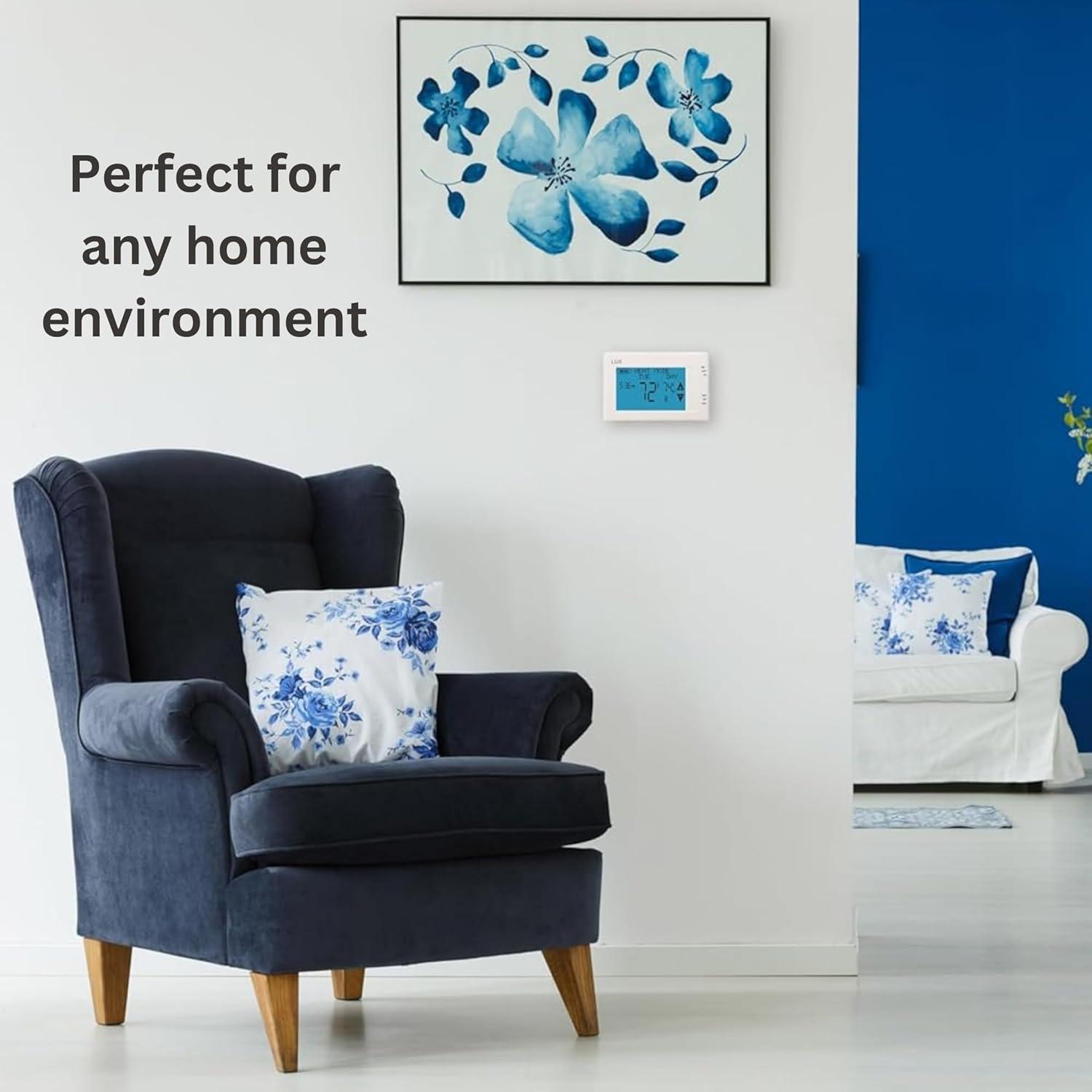 Termostato Programable LUX TX9600TS Pantalla Táctil Blanco