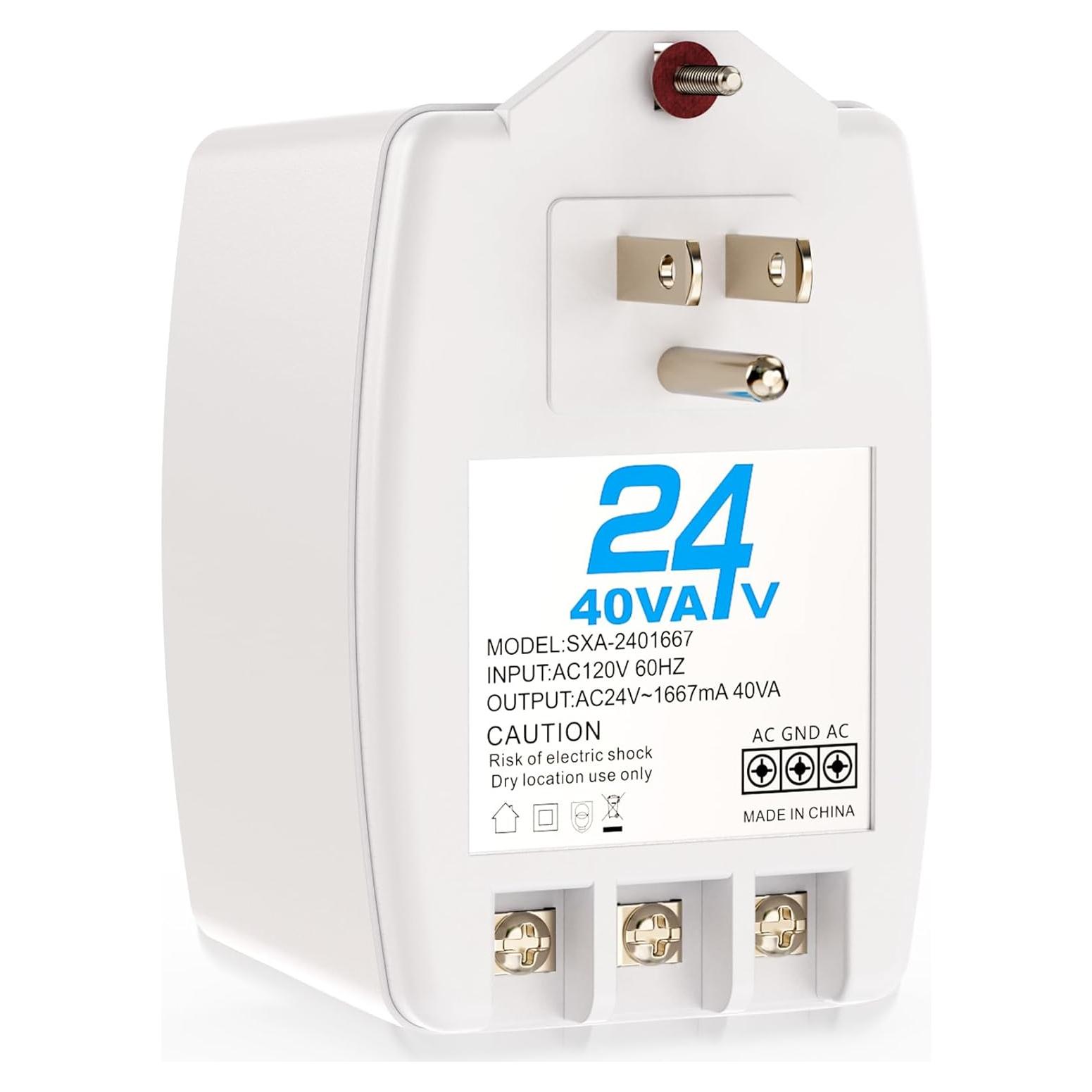 Transformador de Timbre 24V 40VA Cwowhihui Compatible con Nest