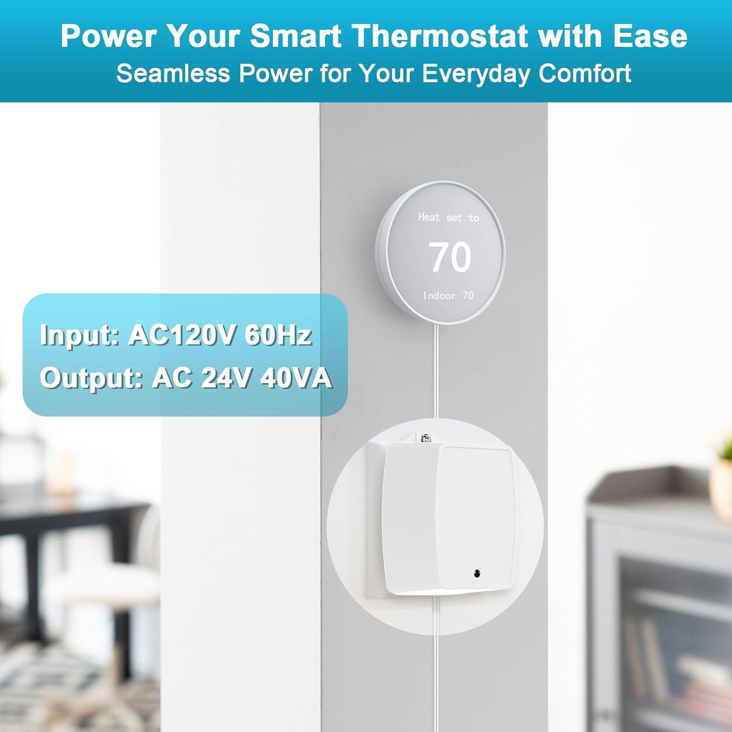 Transformador de Timbre 24V 40VA Cwowhihui Compatible con Nest