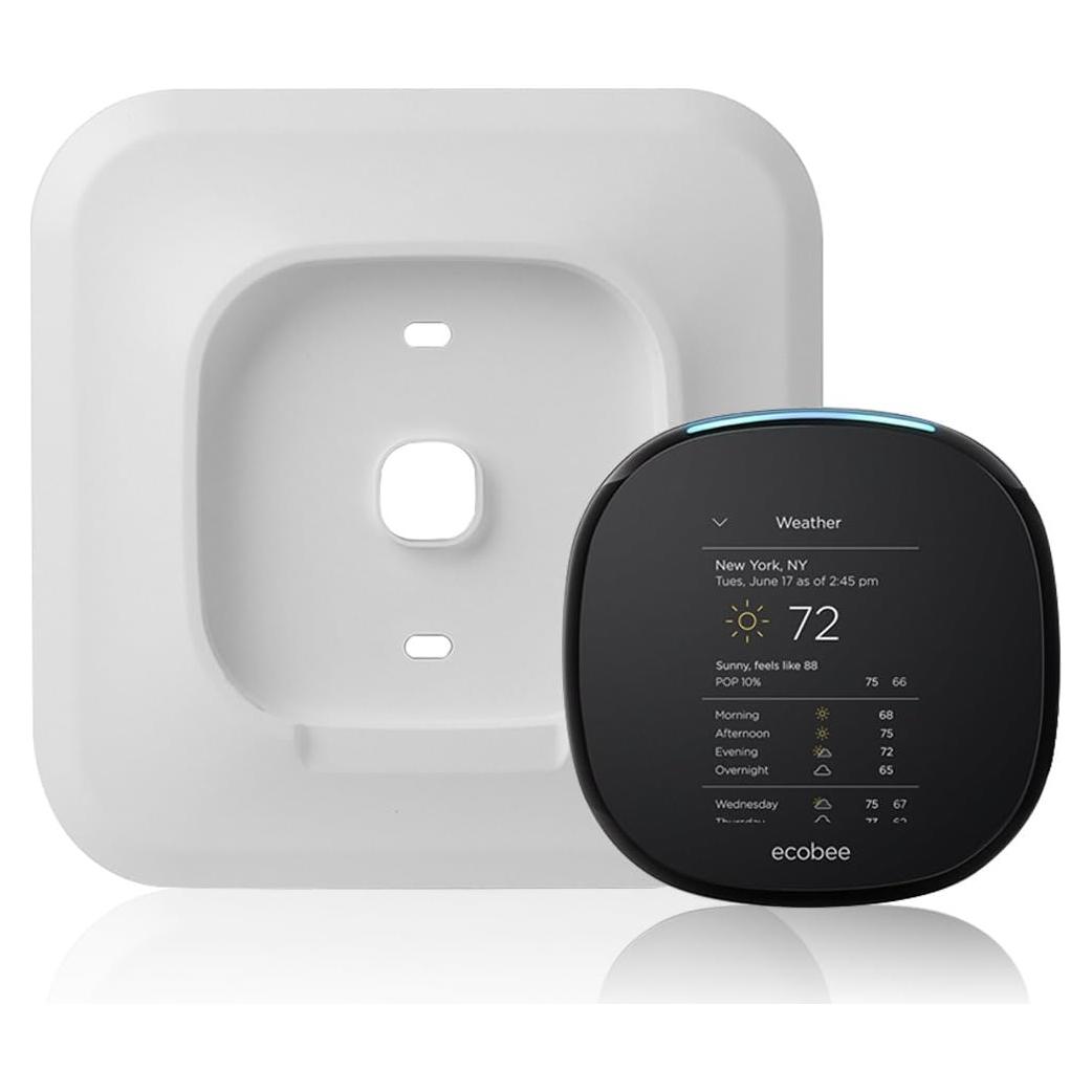 Soporte de Placa de Pared HOLACA para Termostato Ecobee 4 Blanco