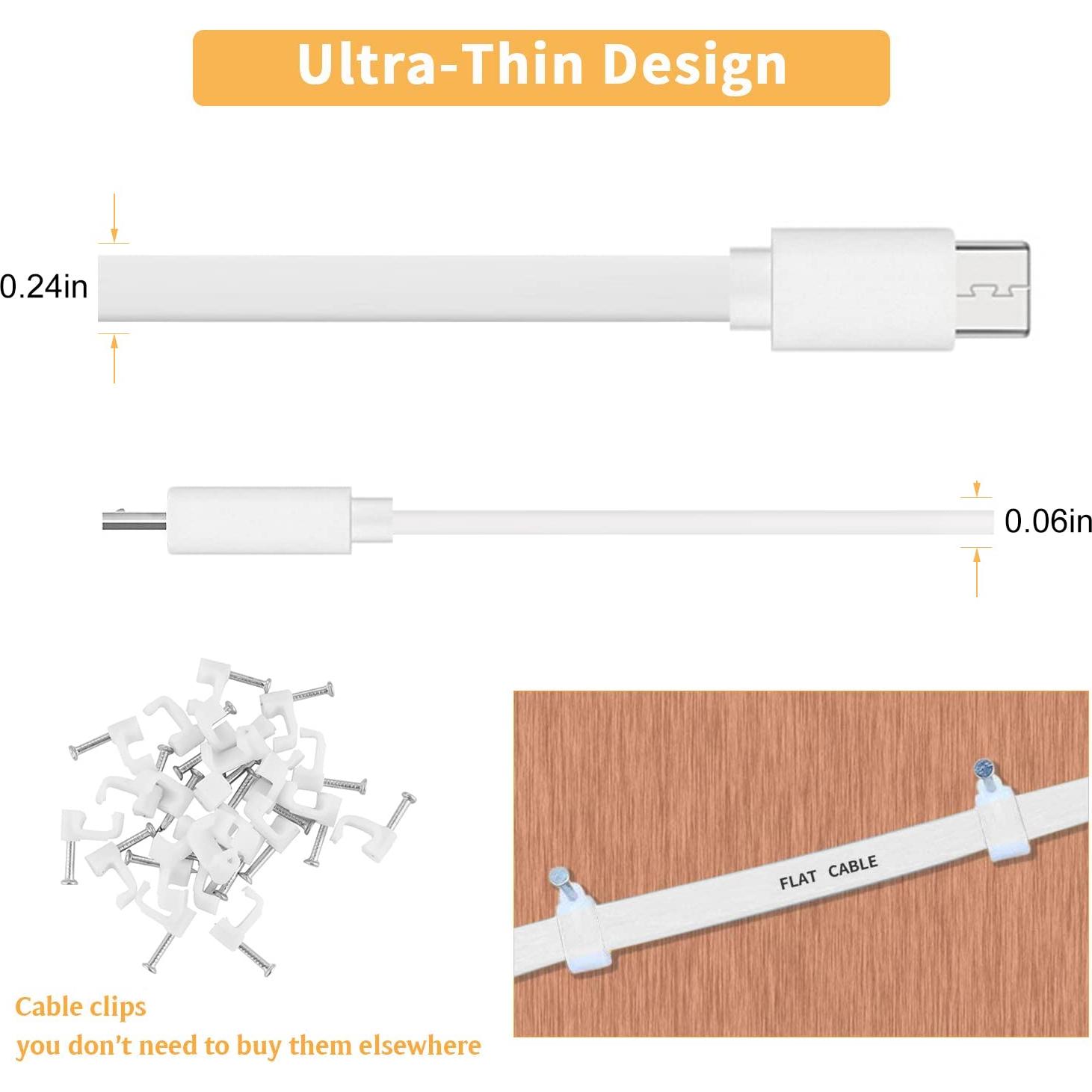 Cable de Extensión Micro USB Uogw 10ft (3m) para Cámaras