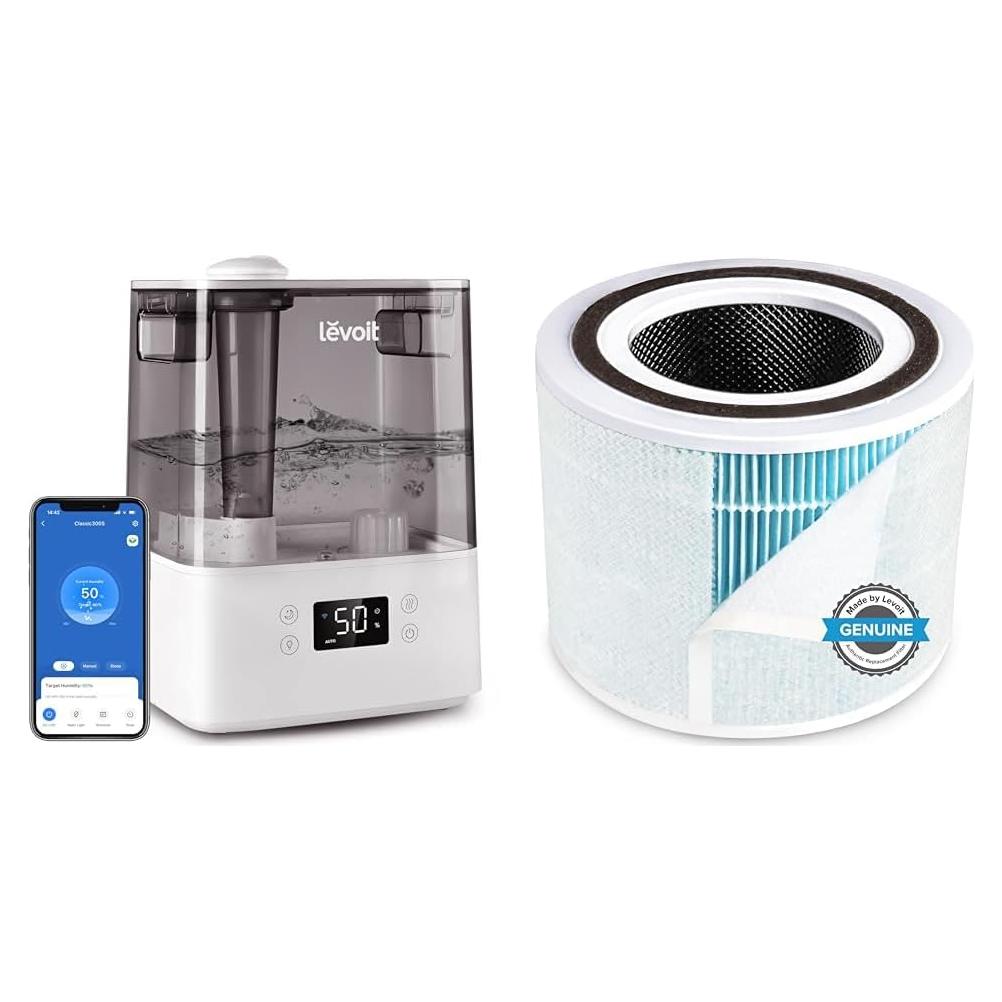 Humidificador LEVOIT 6L para Dormitorio Automático Gris