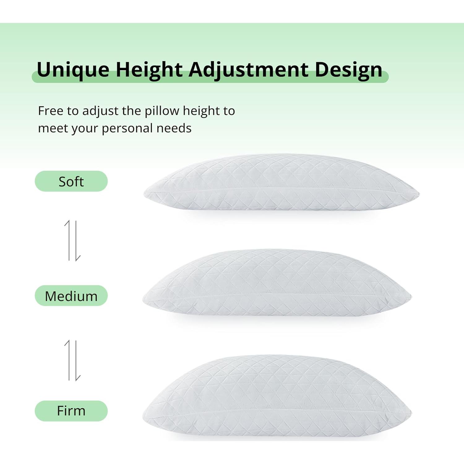 Almohada Ajustable EGOHOME Queen Espuma Viscoelástica Desmenuzada