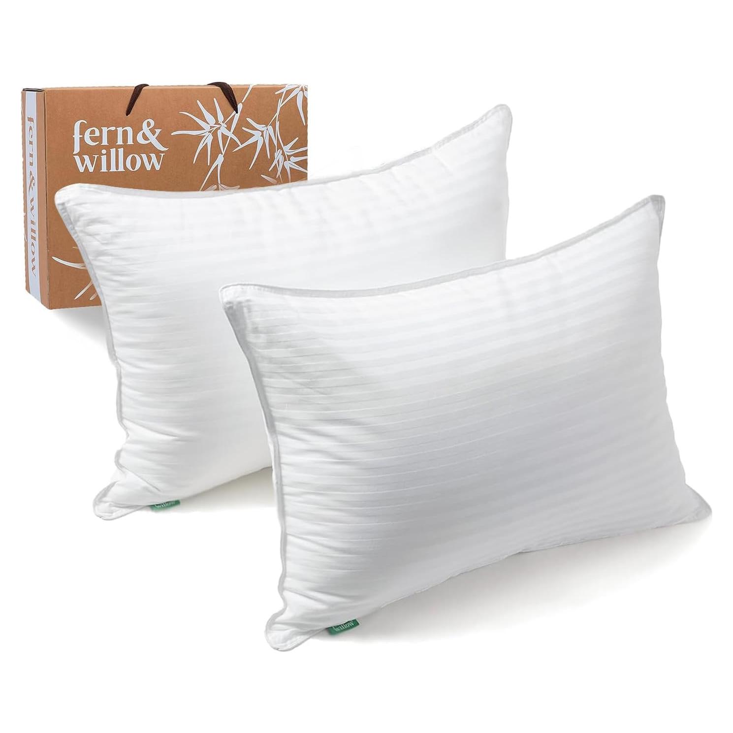 Almohadas Premium Fern y Willow - Juego de 2 - 91cm x 51cm - Suave y Fresca