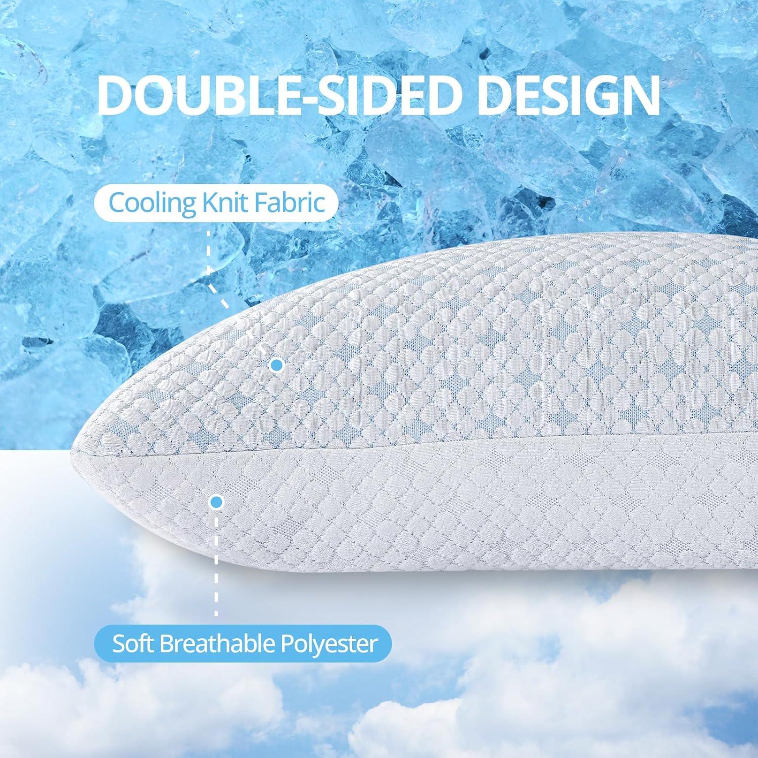 Almohadas de Espuma de Memoria EGOHOME Reina Enfriadoras Ajustables (2 Pzs)