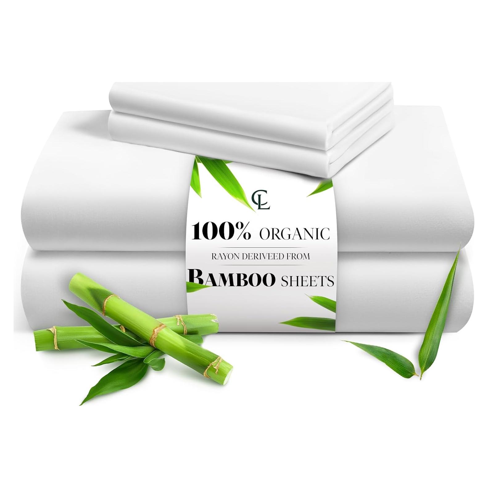 Juego de Sábanas Queen LuxClub 100% Viscosa de Bambú, 4 Piezas