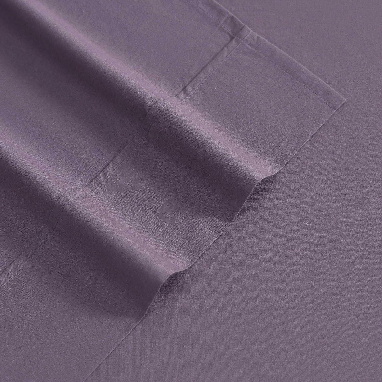 Juego de Sábanas Queen Eddie Bauer 100% Algodón Percal Púrpura