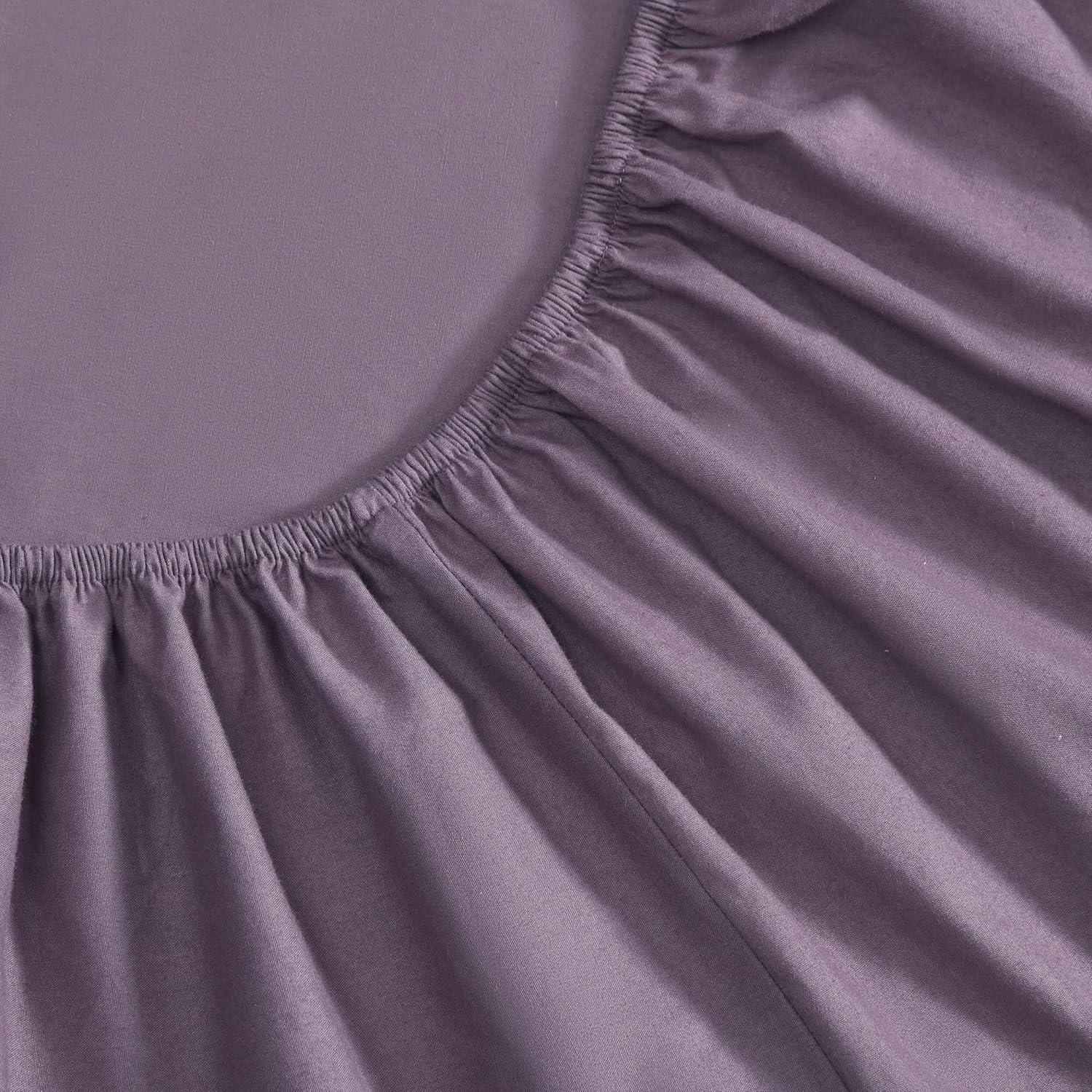 Juego de Sábanas Queen Eddie Bauer 100% Algodón Percal Púrpura