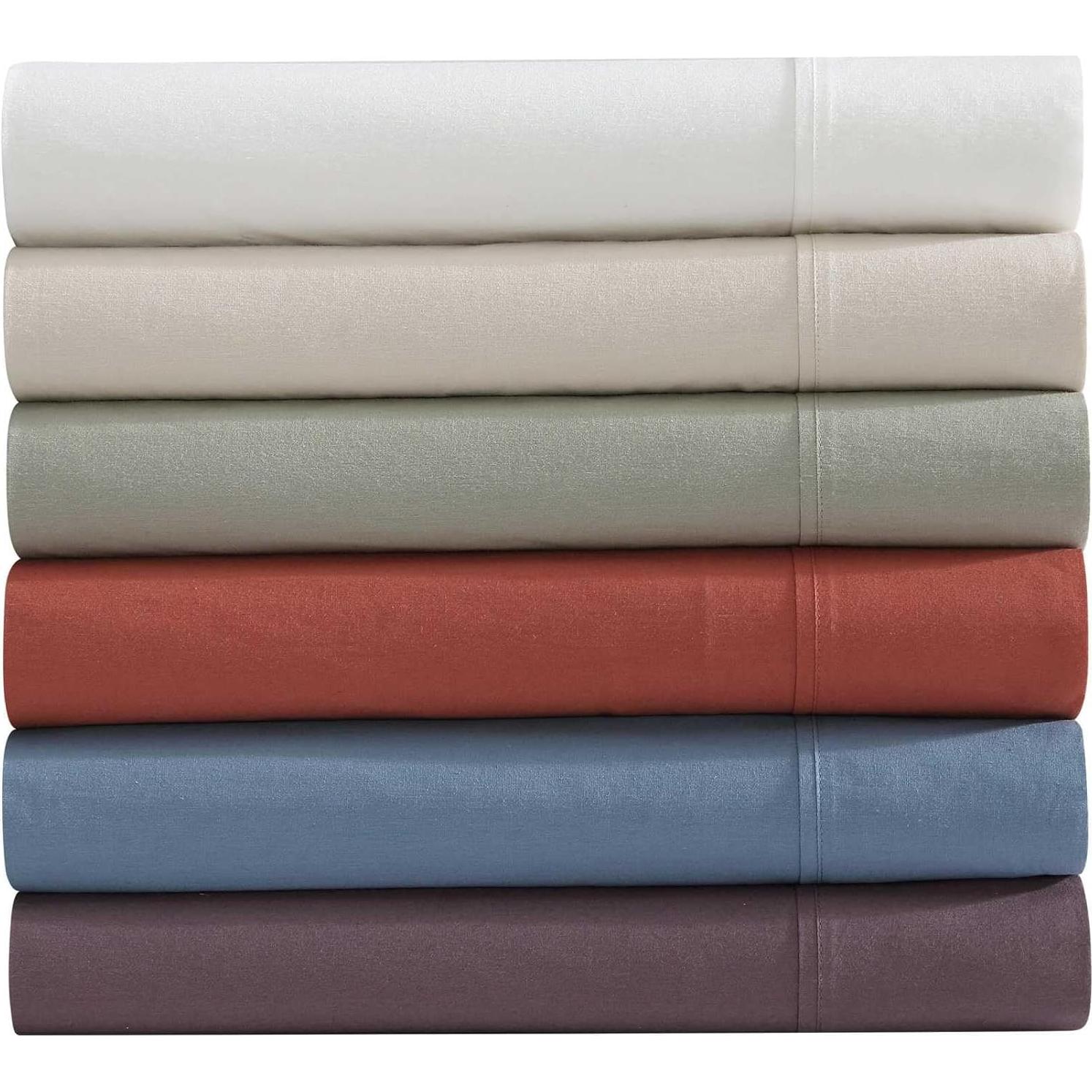 Juego de Sábanas Queen Eddie Bauer 100% Algodón Percal Púrpura