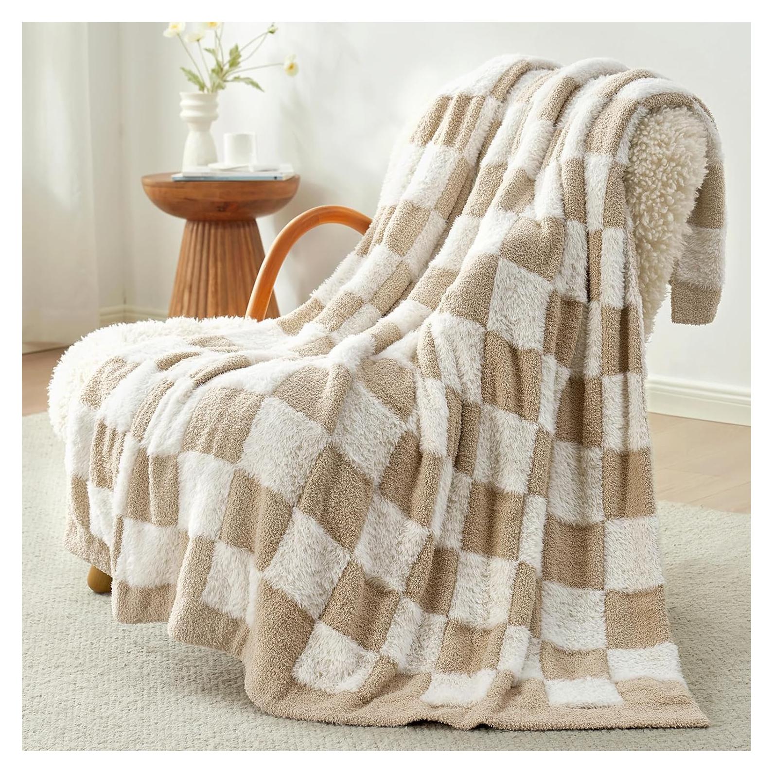 Manta de lanzamiento Snuggle Sac beige 127x152 cm suave y cálida