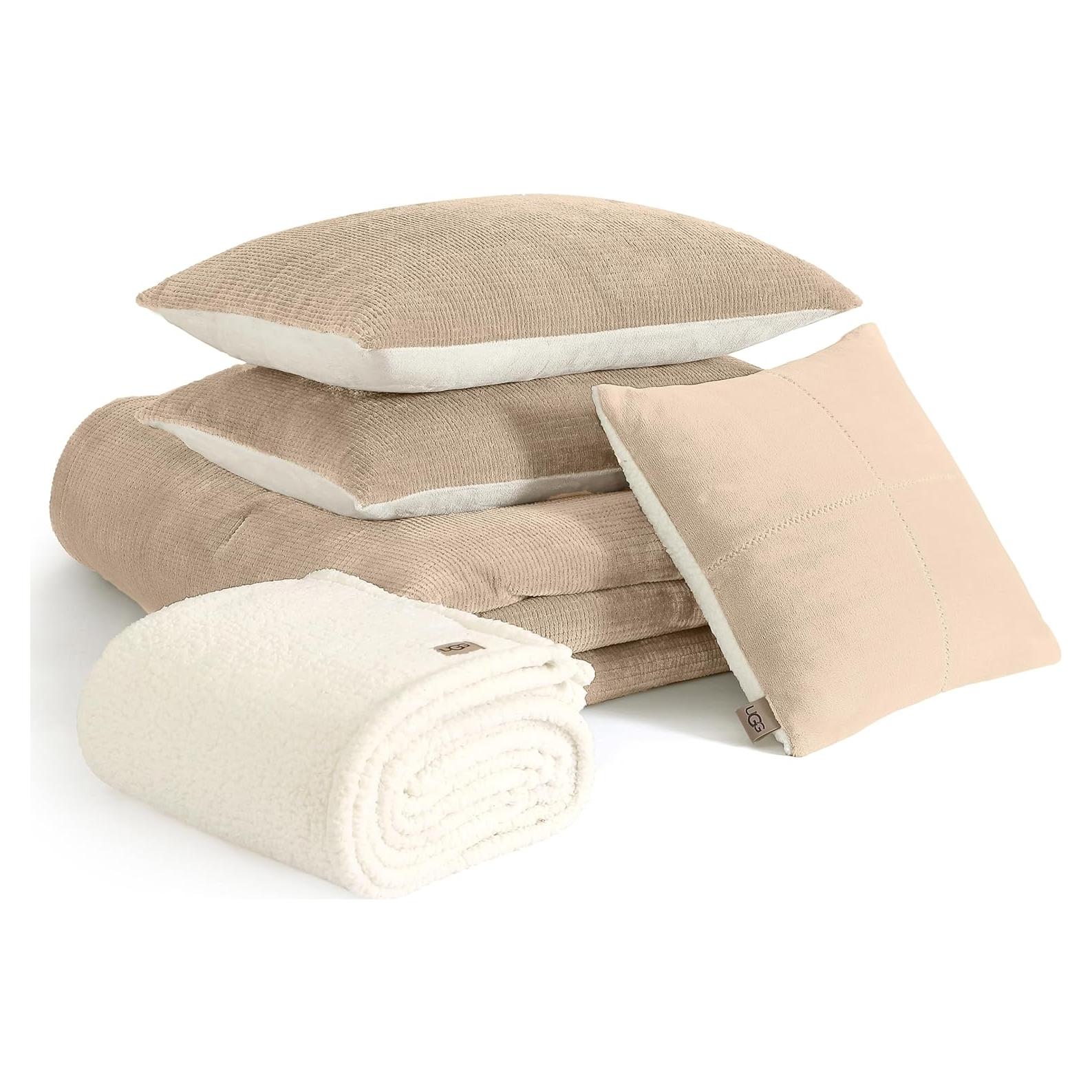 Juego de Edredón UGG Remina 5 Piezas Rey Hipoalergénico