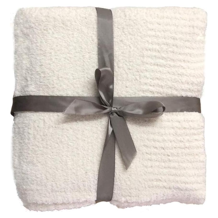 Manta de Tejer JOOJA 100% Poliester 203x152 cm Crema