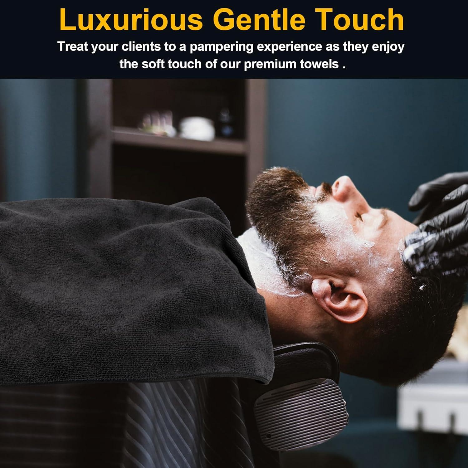 Paquete de 24 Toallas de Microfibra UNIMADE Negras 40x74 cm