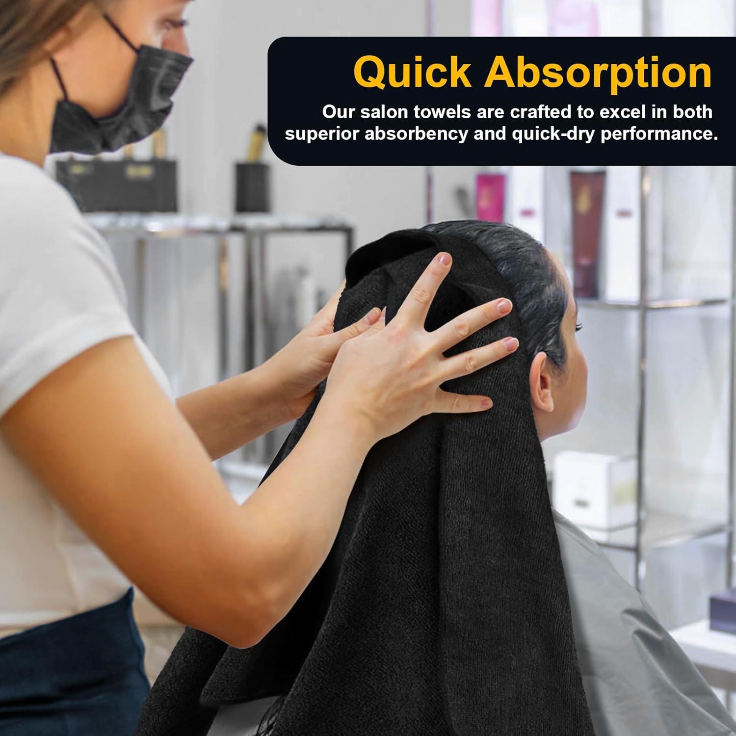 Paquete de 24 Toallas de Microfibra UNIMADE Negras 40x74 cm