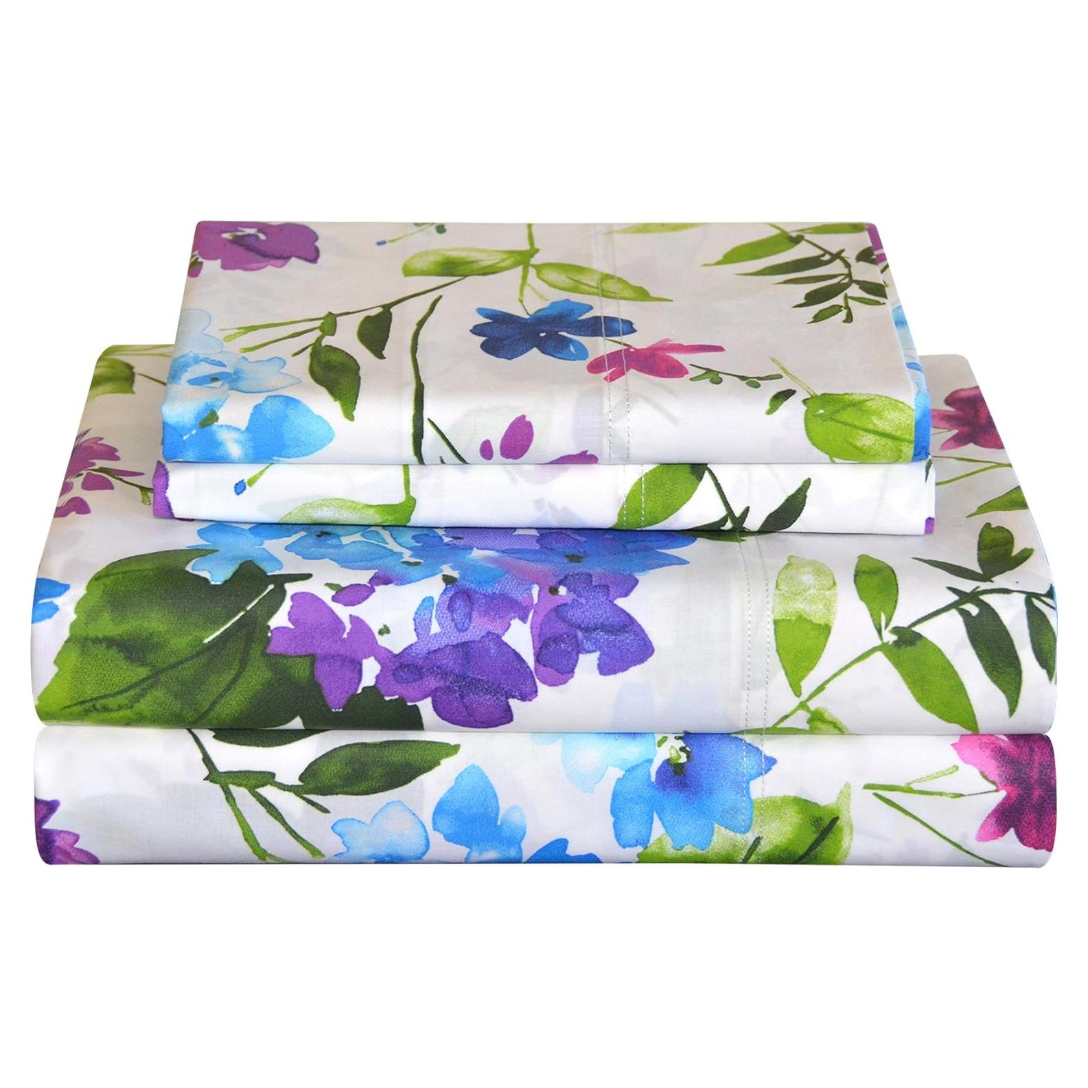 Juego de Sábanas Reina 4 Piezas Pointehaven 100% Algodón Percale