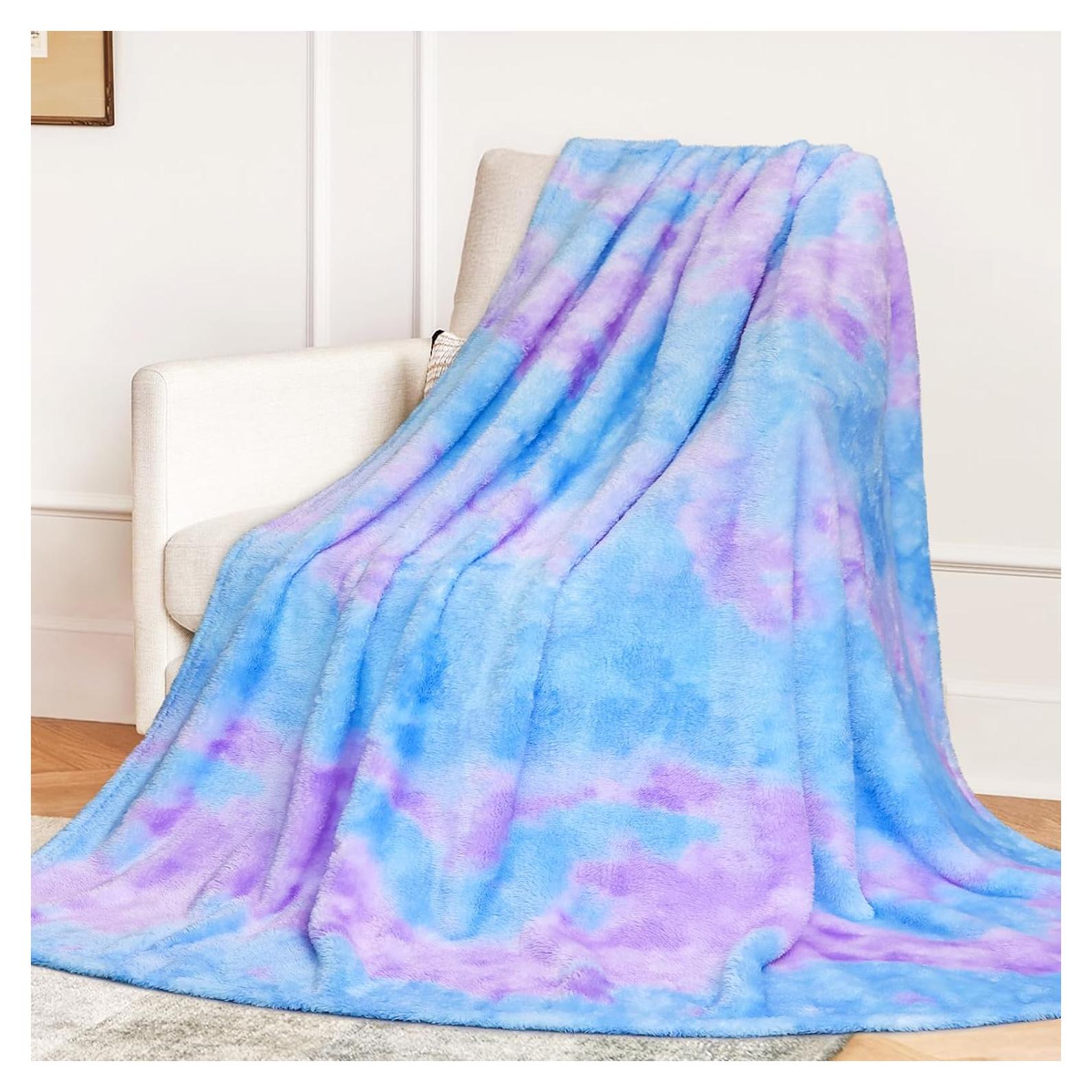 Manta Suave de Franela MUGD 130x150cm Azul Púrpura