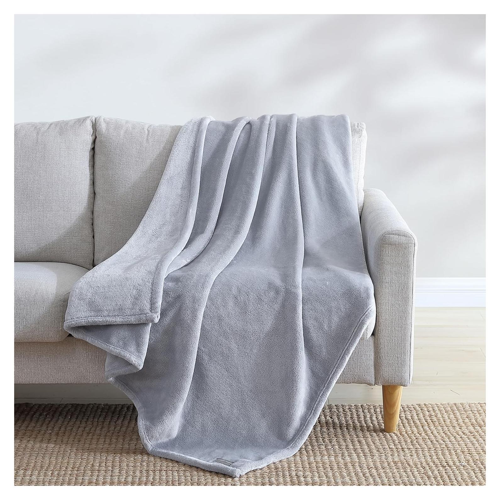 Manta Reversible Eddie Bauer 100% Poliester 152x127cm Gris