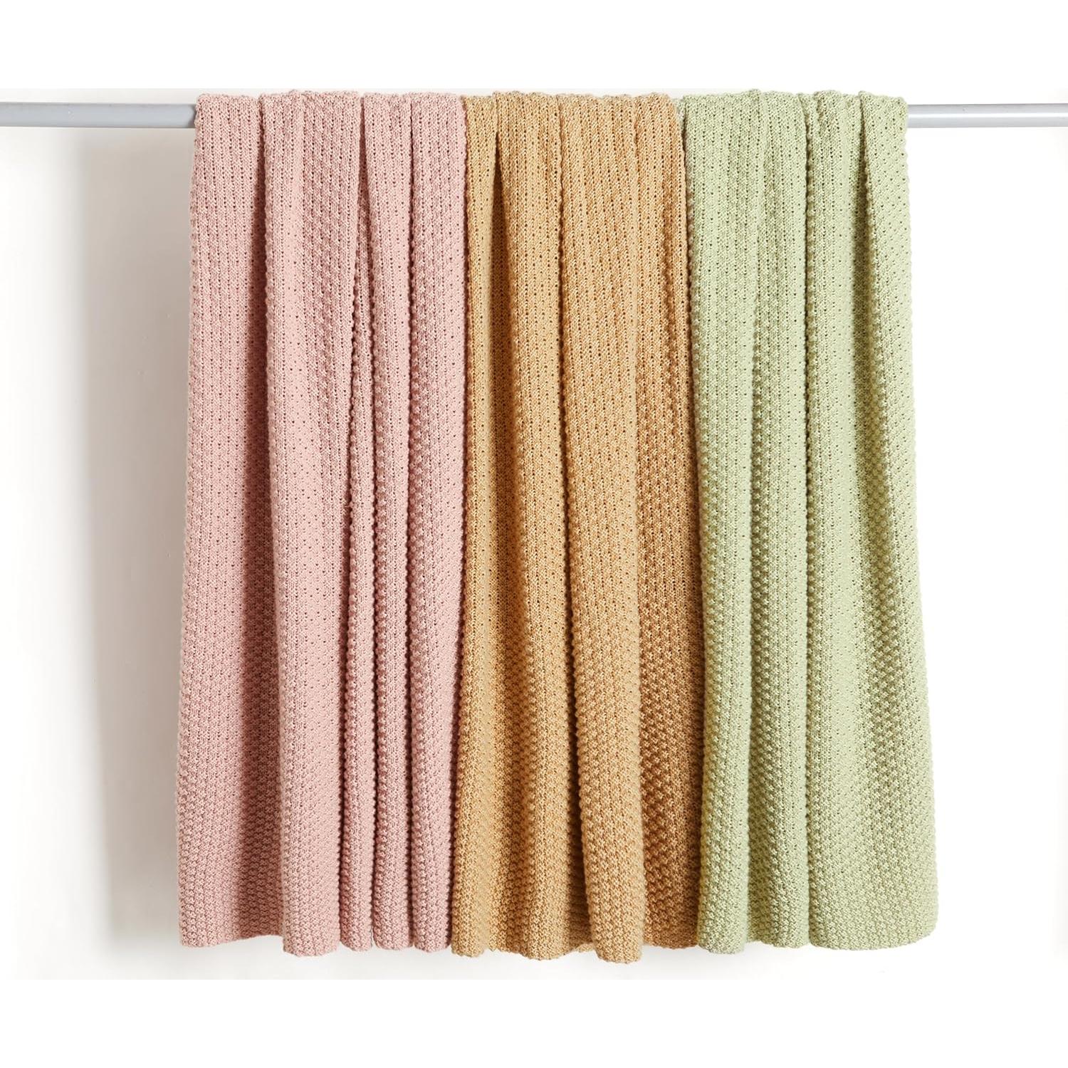 Manta de Punto Grueso Amazon Basics Verde Salvia 127x152cm