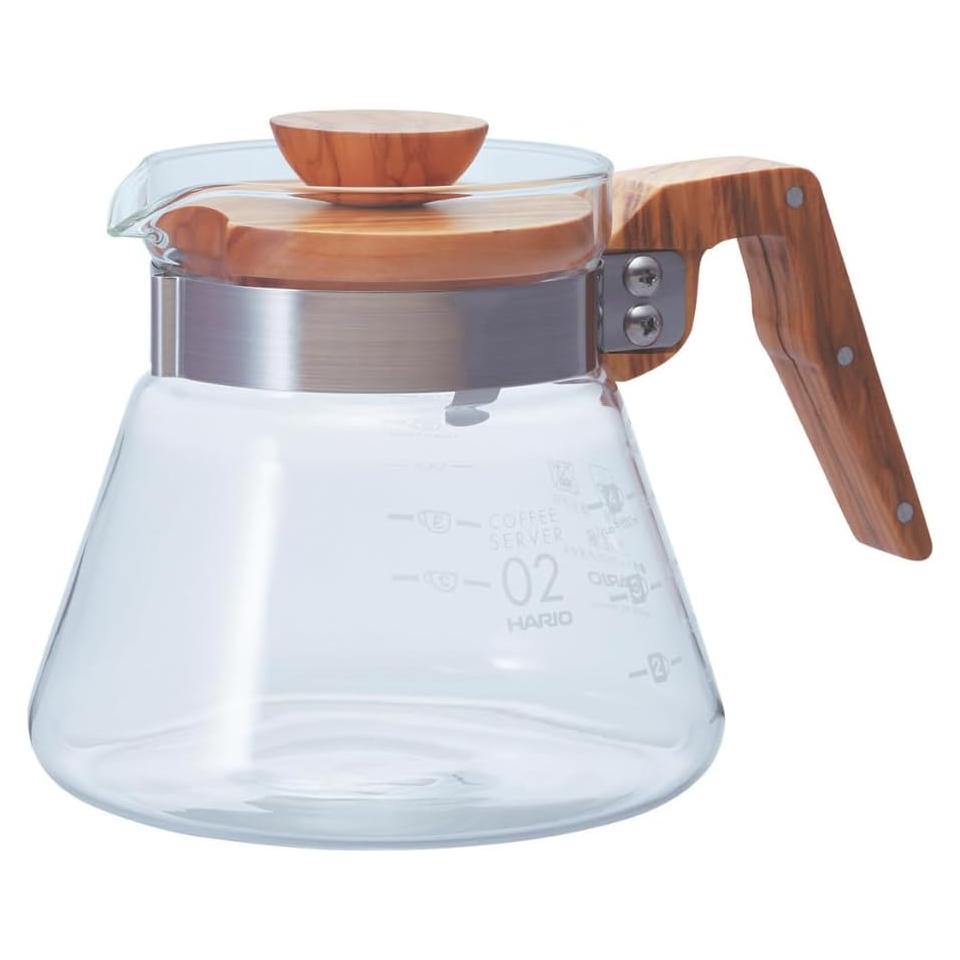 Servidor de Café Hario V60 600ml Madera de Olivo