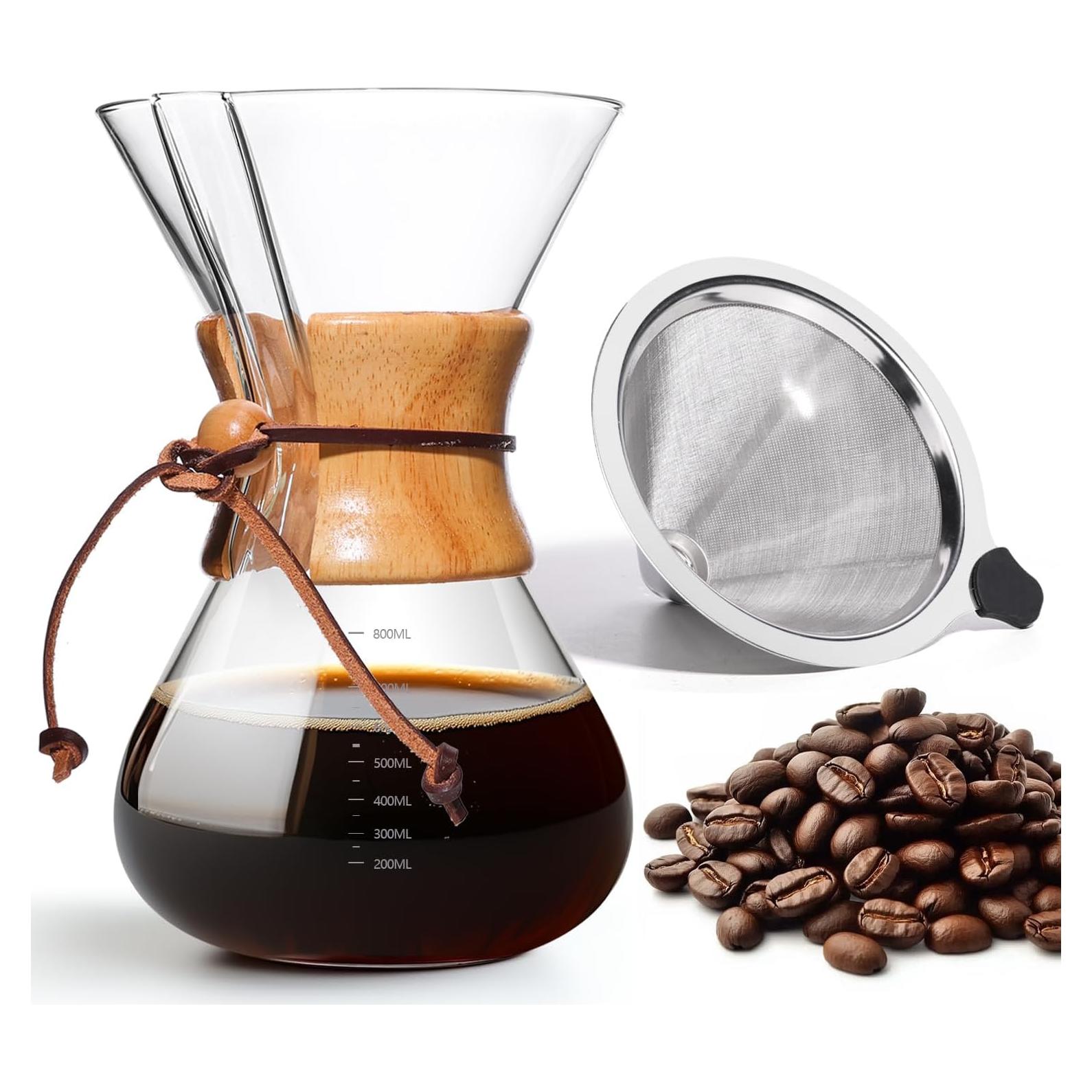 Cafetera de Goteo Yopinmall 800 ML Vidrio Borosilicato