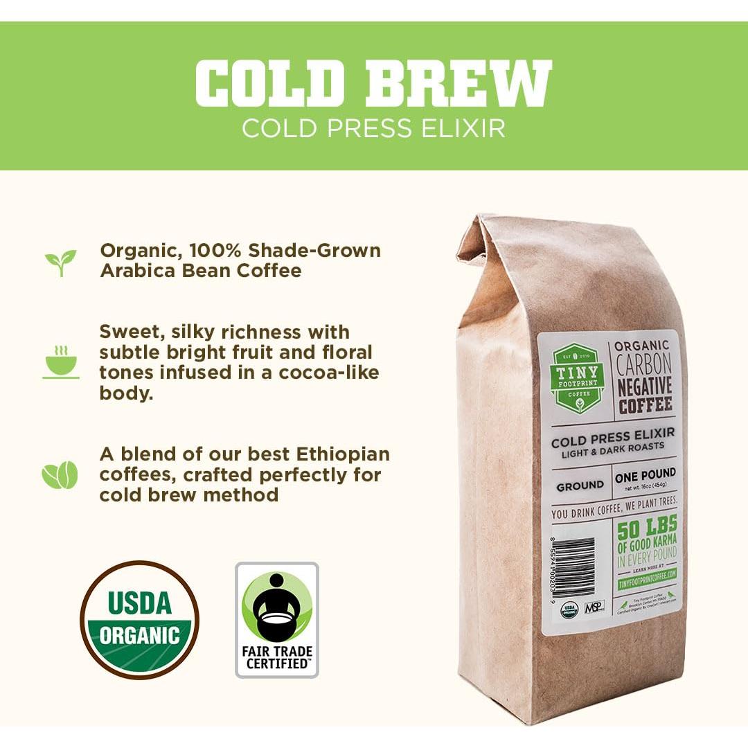 Café Molido Orgánico Tiny Footprint 454g - Elixir de Frío