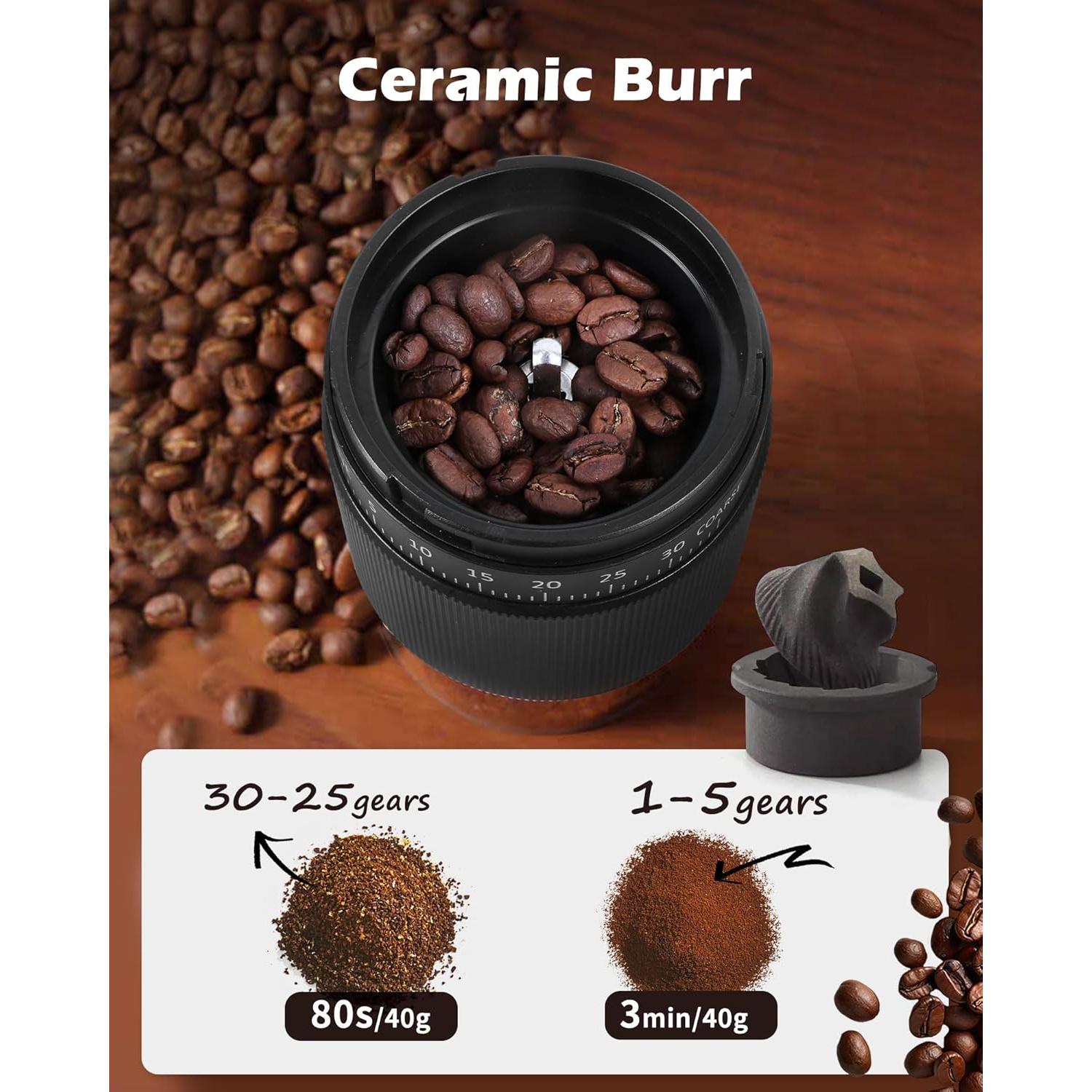 Molino de Café Manual Matrjestice, 40g, Cerámica, Ajustable