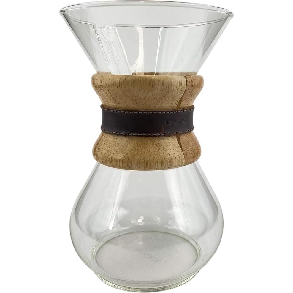 Correa de Verter Hide & Drink para Chemex 6 Tazas Cuero Marrón