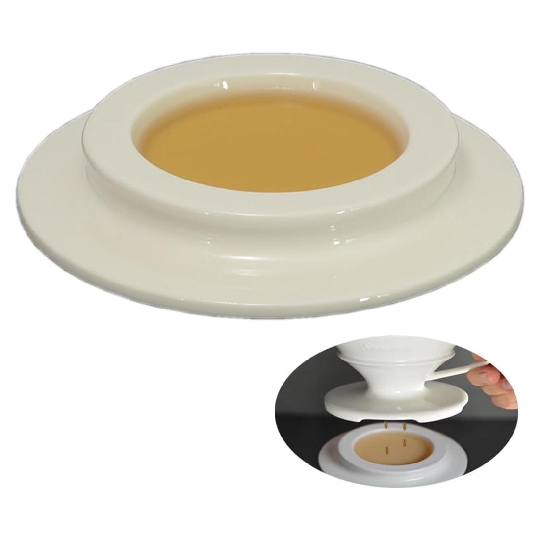 Bandeja de Goteo 3 en 1 Somark para Dripper V60 Blanco