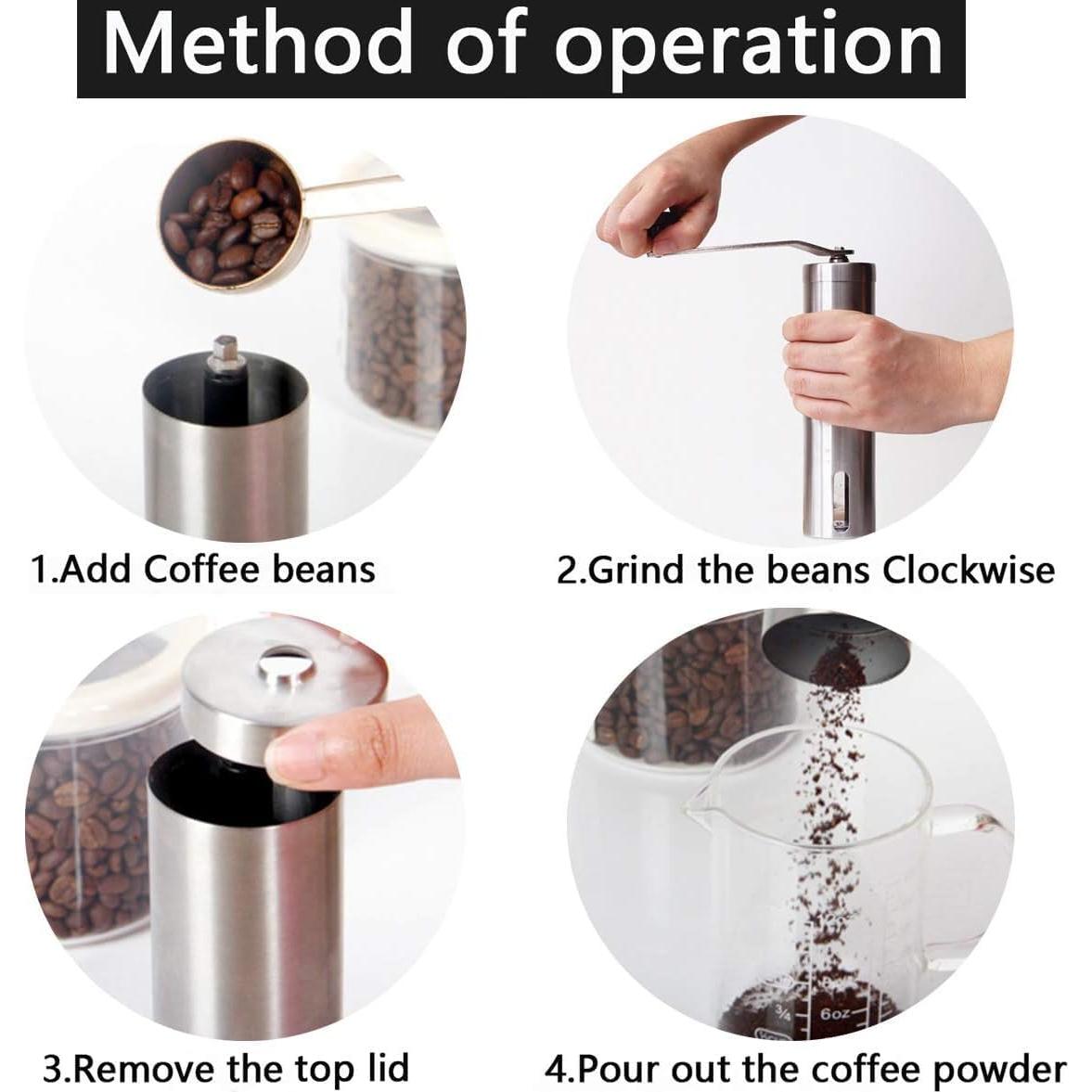 Molino de café manual Cerpourt con muelas de cerámica 272g