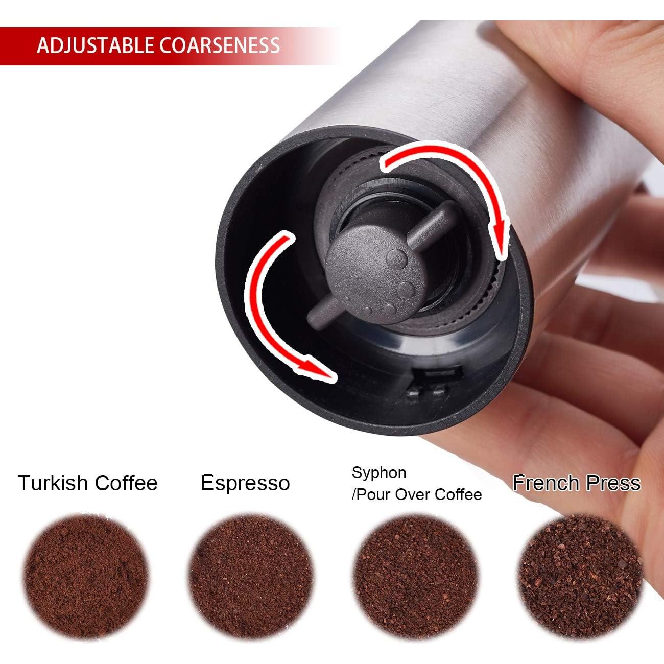 Molinillo de Café Manual LHS con Muela Cerámica Ajustable 280g