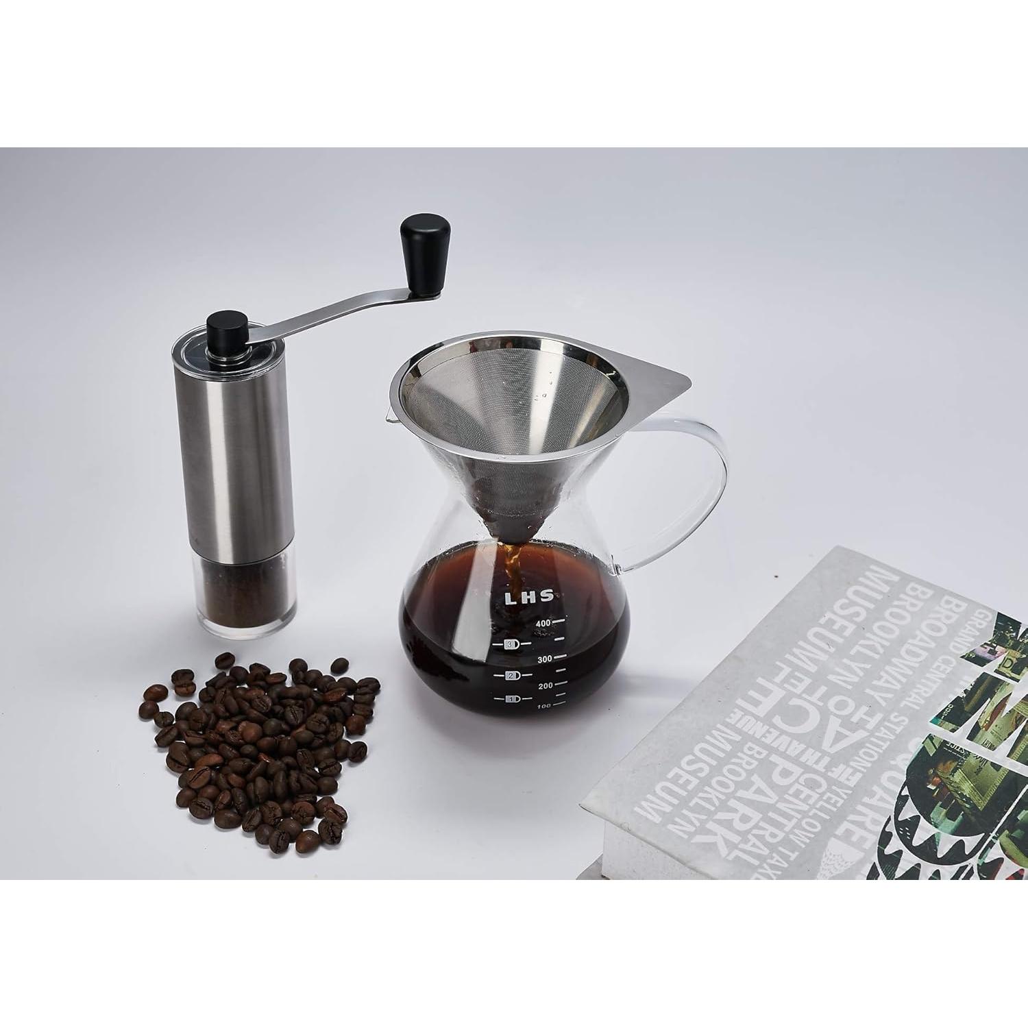Molinillo de Café Manual LHS con Muela Cerámica Ajustable 280g