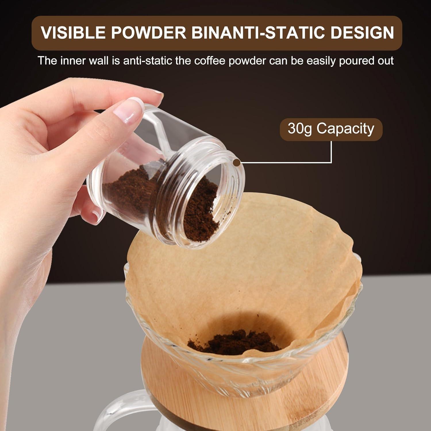 Molino de Café Manual Tengfy, Burr Cerámica Ajustable 30g