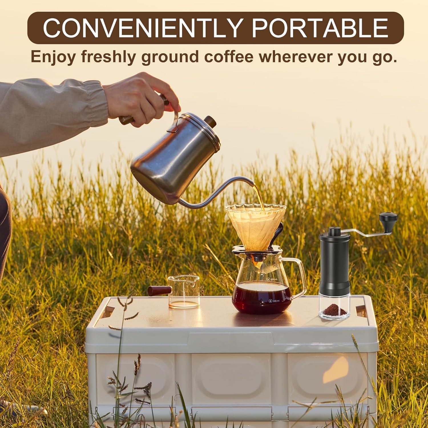 Molino de Café Manual Tengfy, Burr Cerámica Ajustable 30g