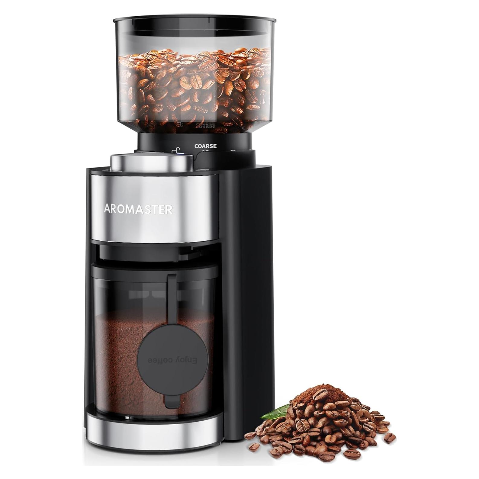 Molinillo de Café Aromaster HB583, 25 Configuraciones, Negro