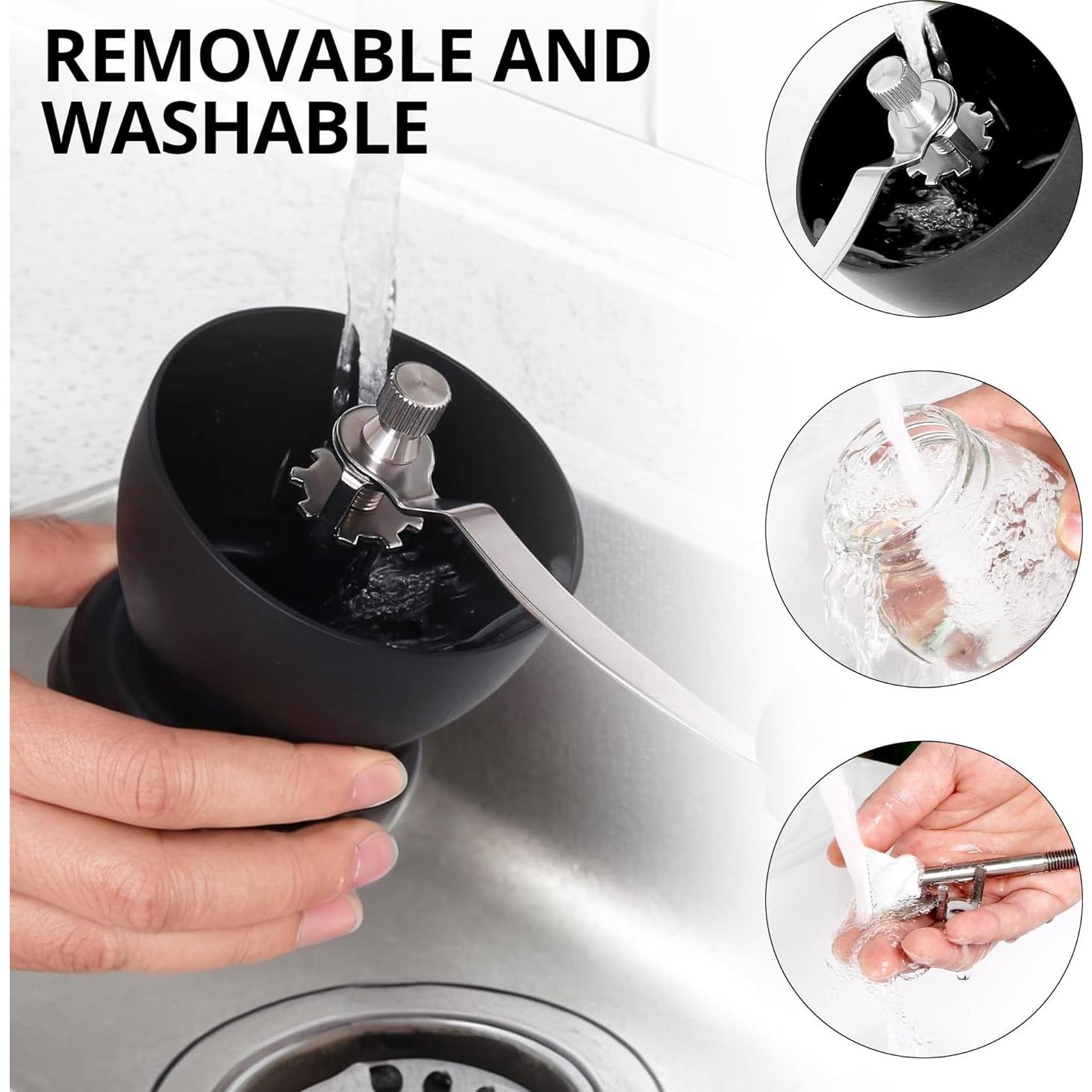 Molino de café manual Zaboro con muelas de cerámica y frascos