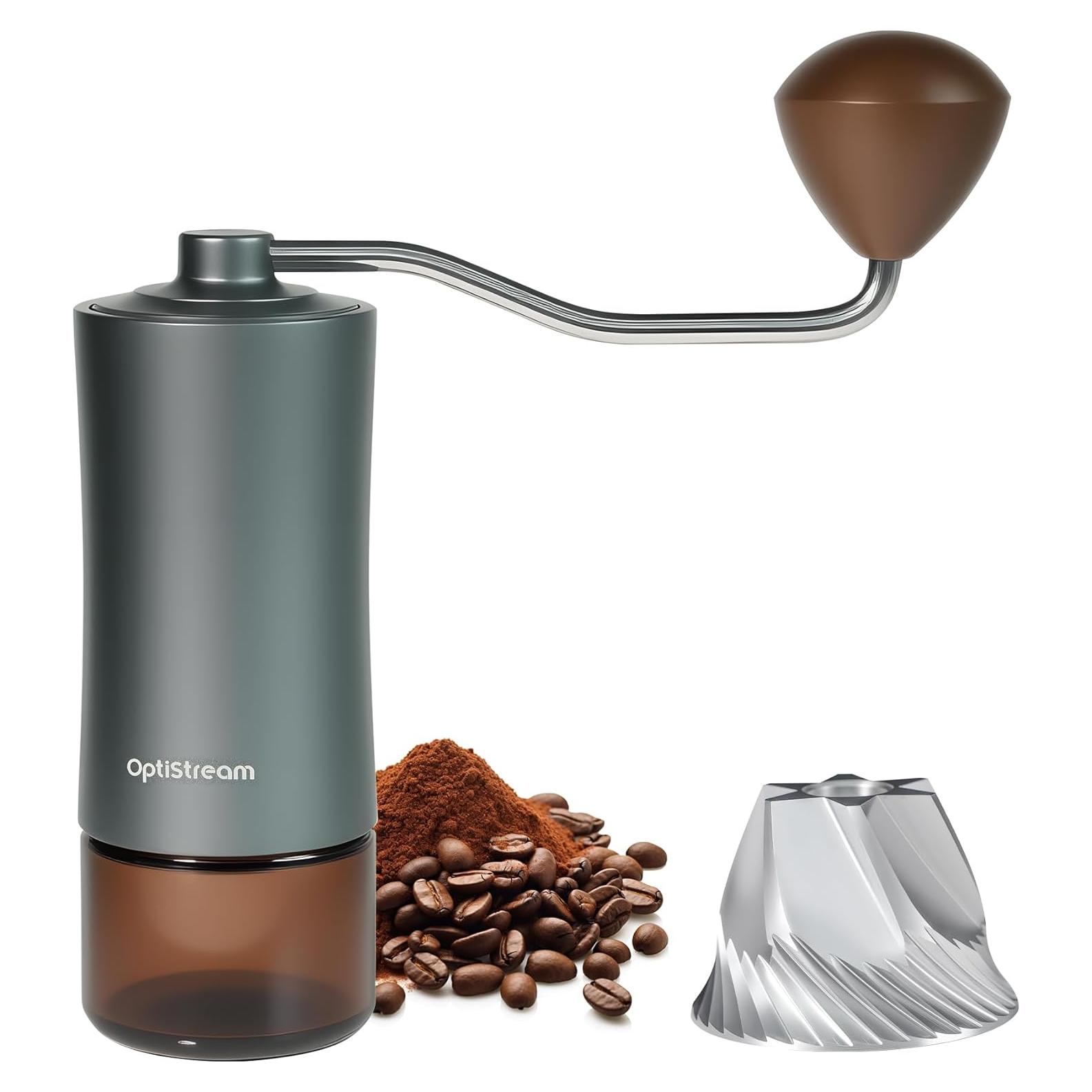 Molino de Café Manual Optistream SC6 - Acero y Aluminio 25g